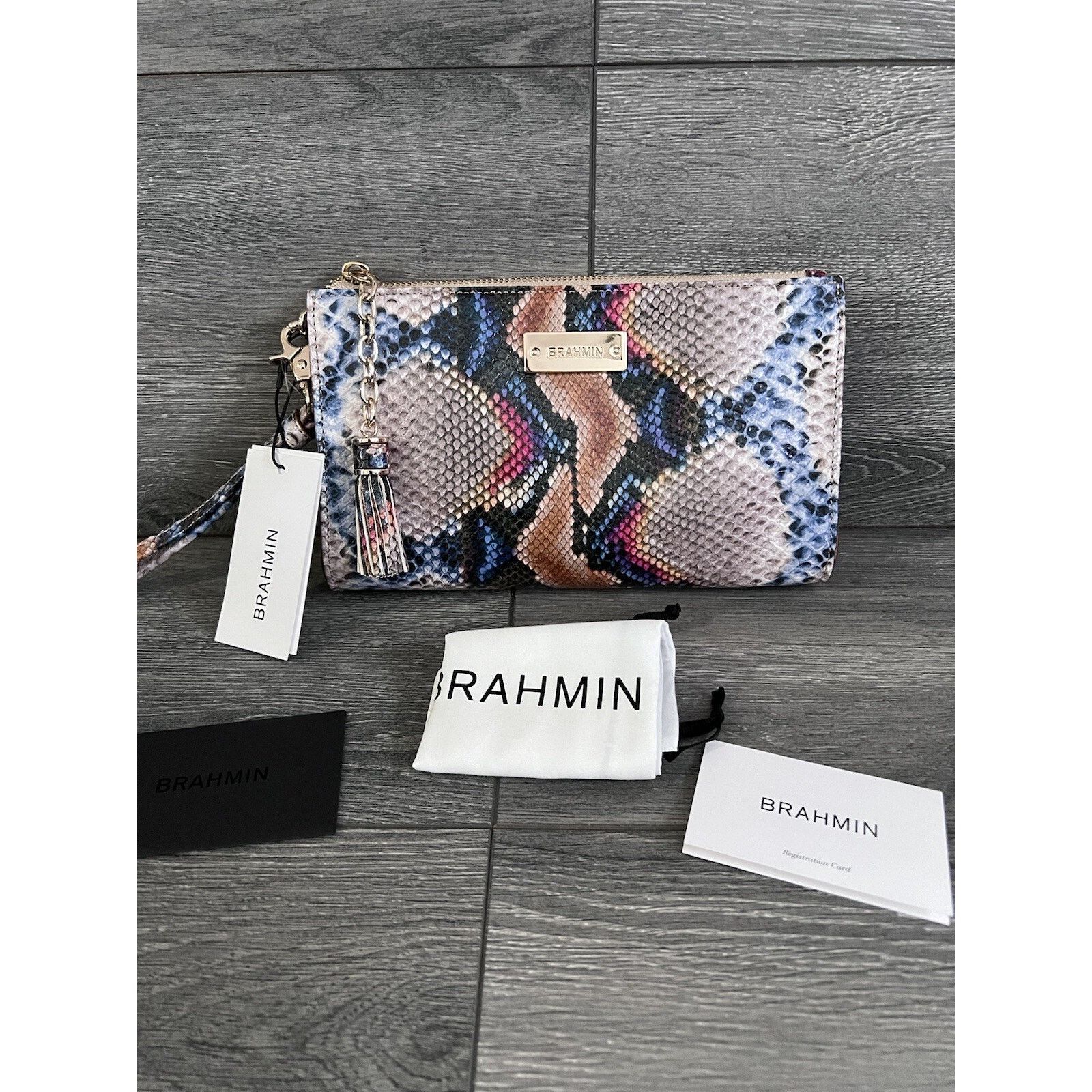 BRAHMIN Brahmin Millie Wristlet Multi Eliasson Leather B000517 Size ONE SIZE - 2 Thumbnail