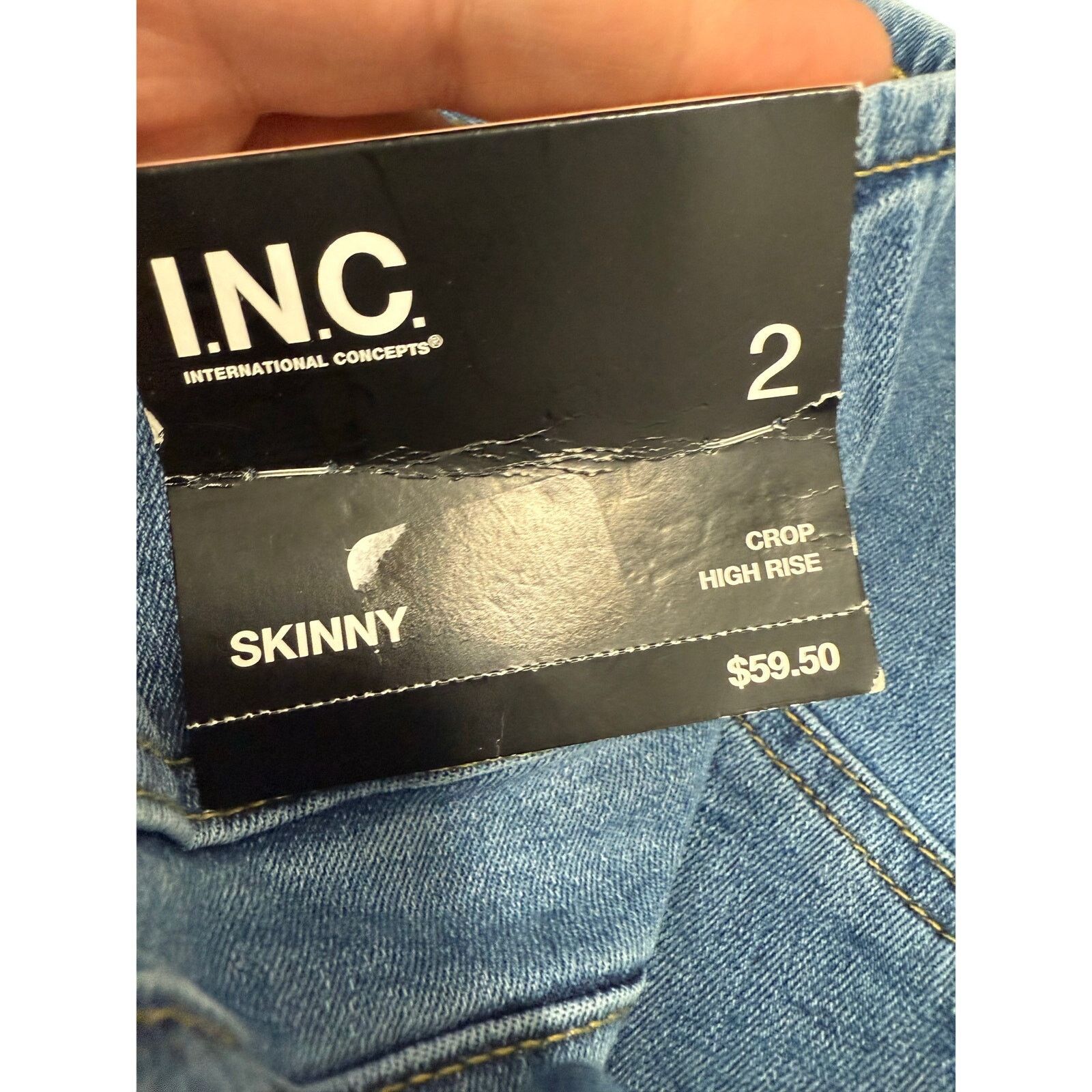 Macys INC International Concepts Jeans sz 2 Skinny Crop NEW # G649 Size 26" / US 2 / IT 38 - 4 Thumbnail