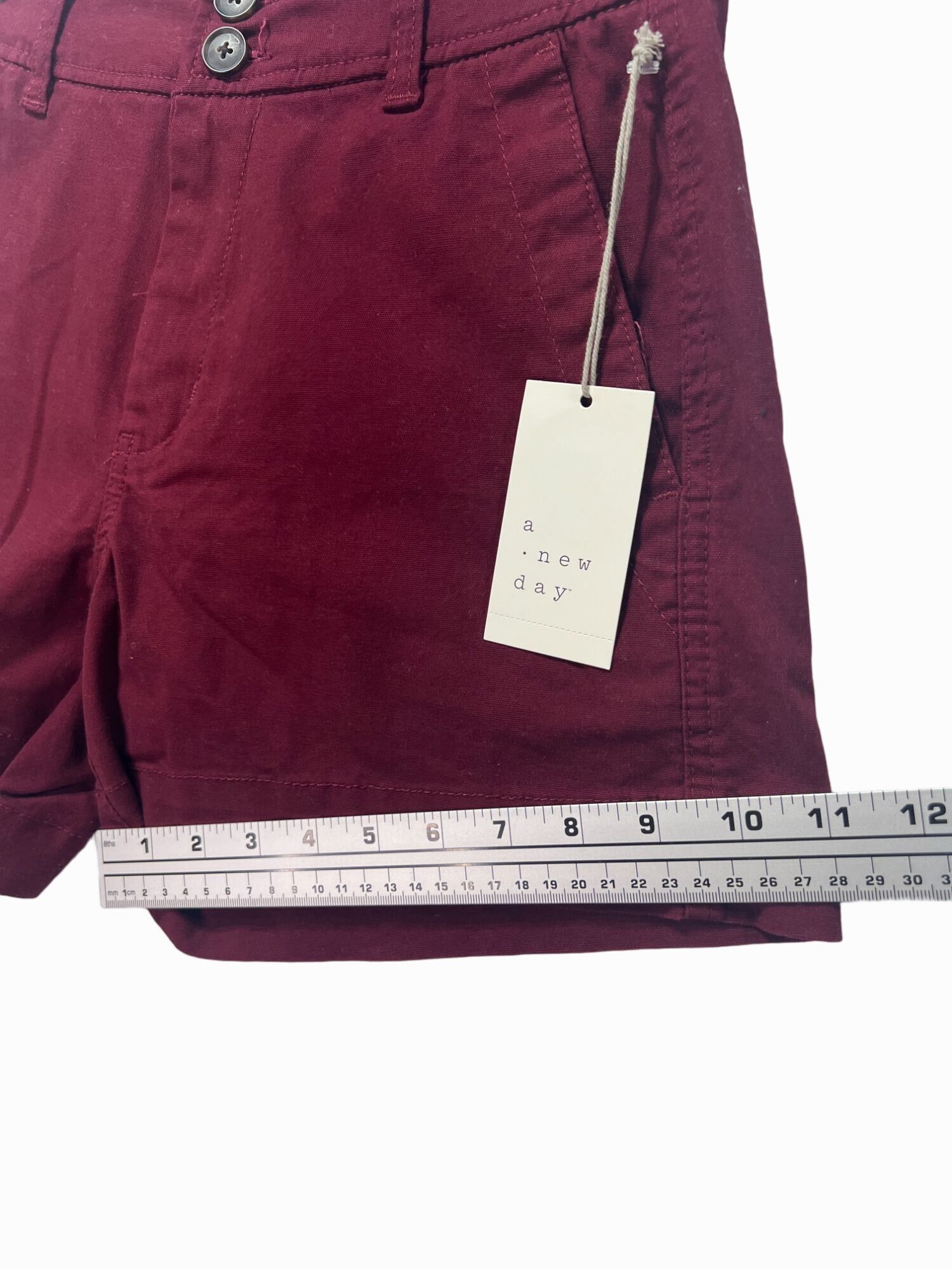 Other A New Day - Women's High-Rise Everyday Shorts - Burgundy - 2 Size 26" / US 2 / IT 38 - 7 Thumbnail