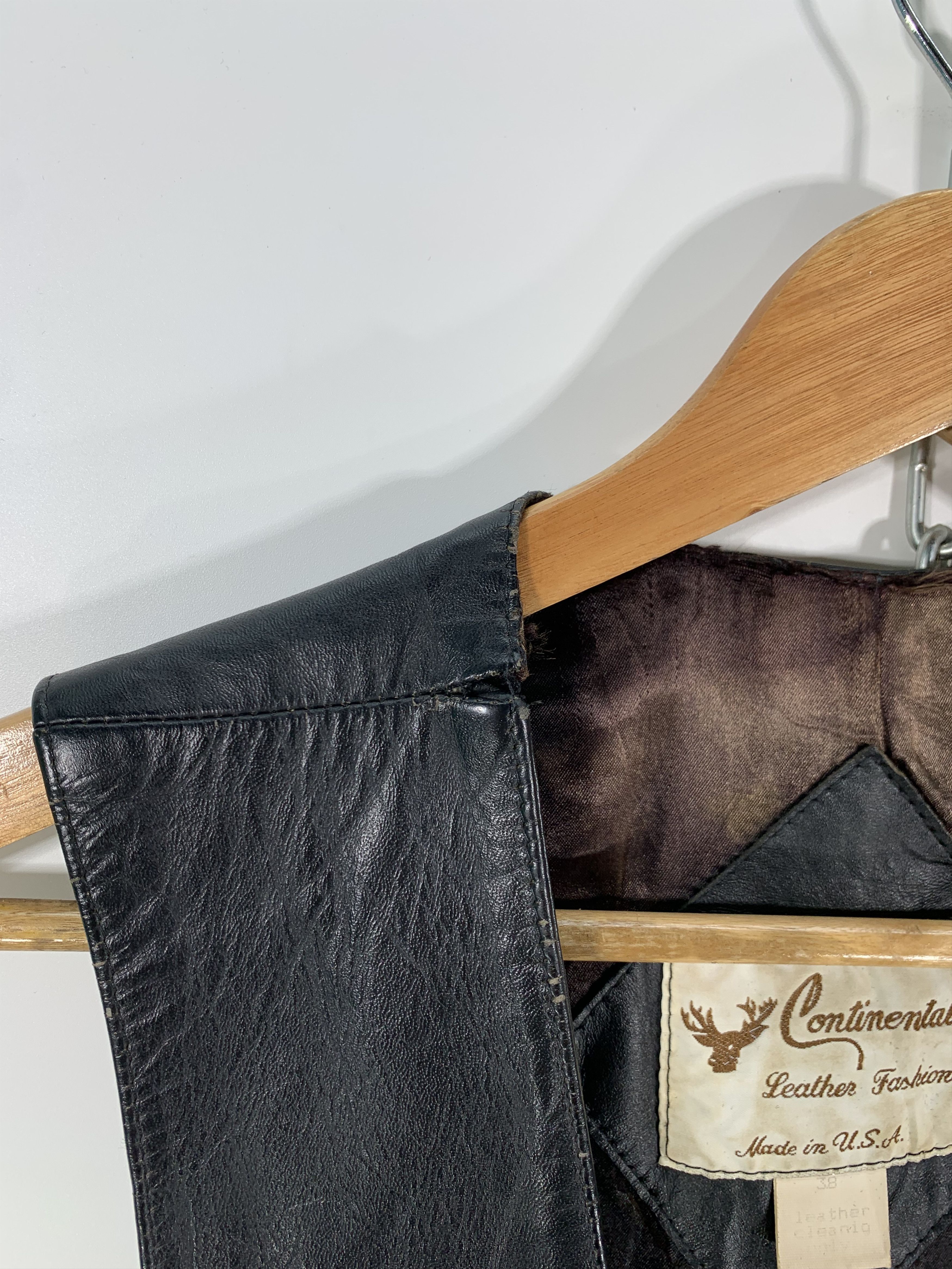 Leather × Vintage 70-80s Vintage Continentel Leather Vest Size US S / EU 44-46 / 1 - 11 Thumbnail