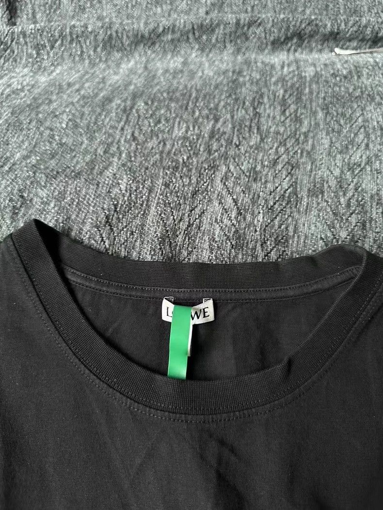 Loewe LOEWE Black embroidered short sleeves Size L / US 10 / IT 46 - 2 Thumbnail