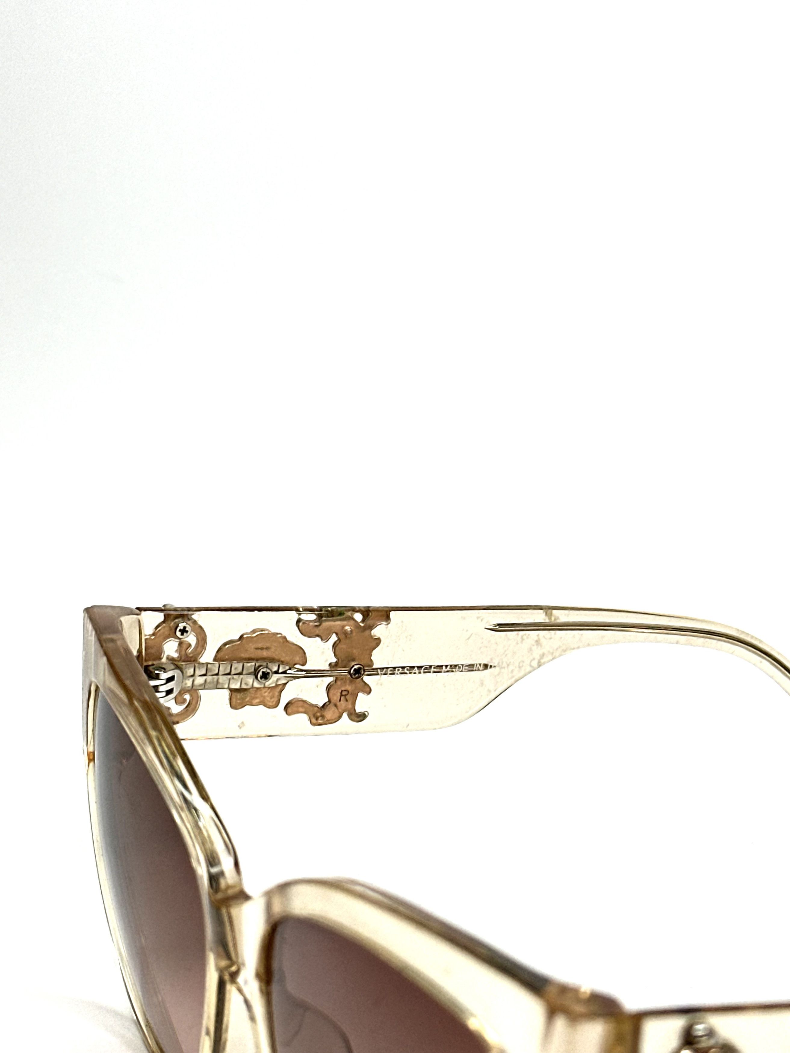 Versace Versace Transparent Medusa Barocco Wayfarer Sunglasses Size ONE SIZE - 3 Thumbnail