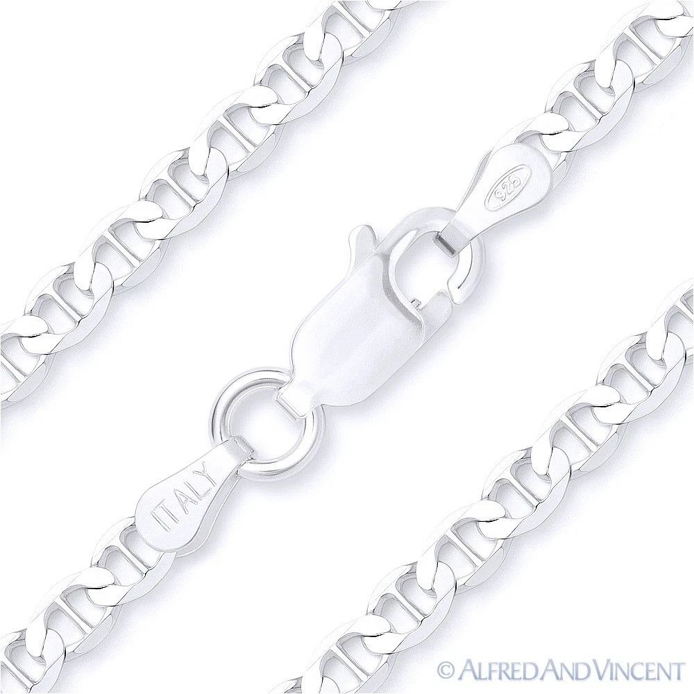 Other 3.5mm Marina / Mariner Link Italian Chain Bracelet 7" Size ONE SIZE - 1 Thumbnail
