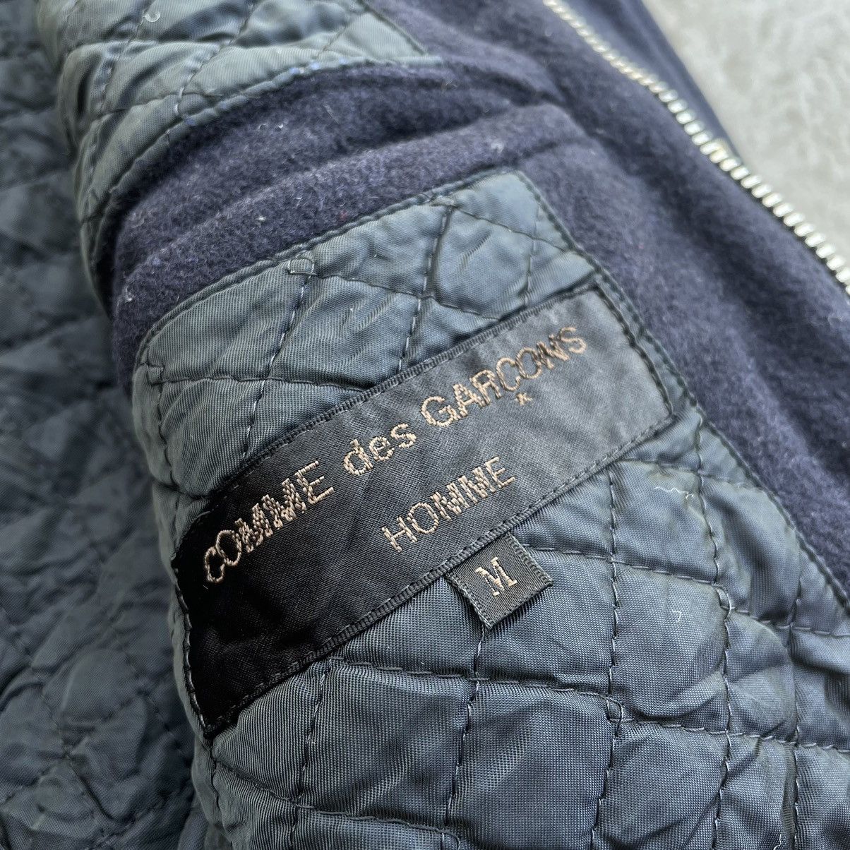 Comme des Garcons AW1990 CDG Homme Leather Collar Wool Belted Jacket Size US M / EU 48-50 / 2 - 6 Thumbnail