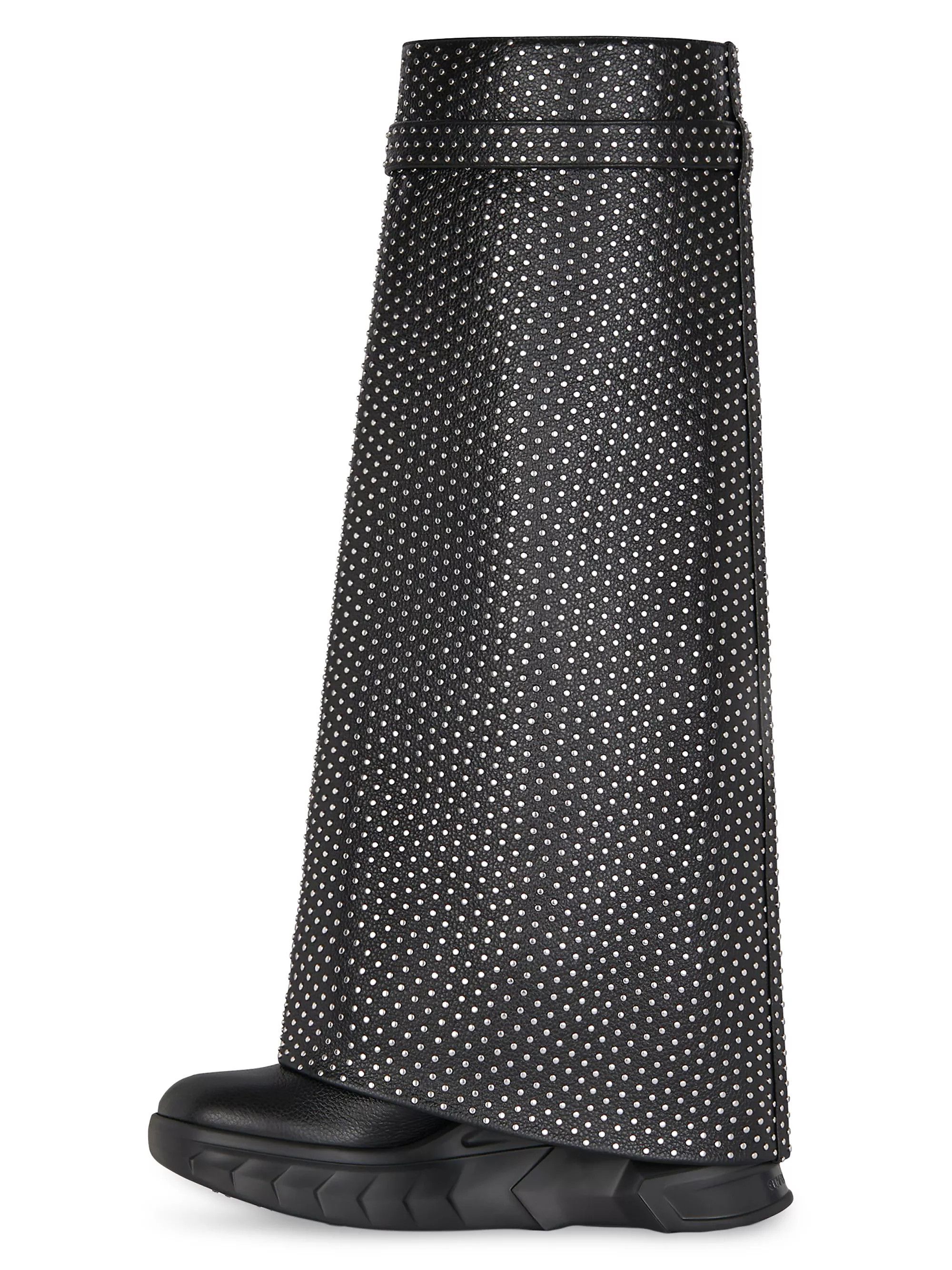 Givenchy o1srvl11e0525 Shark Lock Biker Low Heel Boots With Studs Size US 10 / IT 40 - 2 Thumbnail