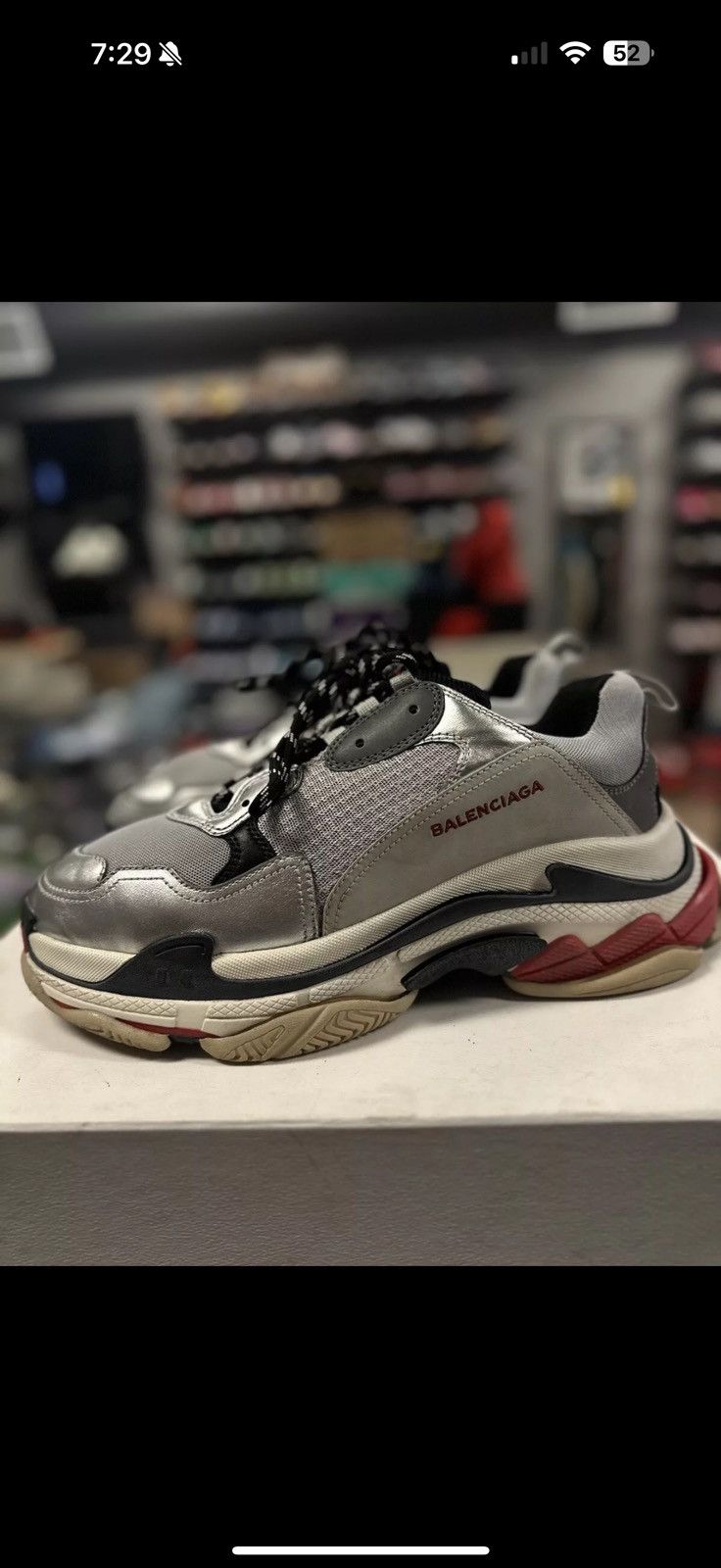 Balenciaga 45EU/12US Balenciaga Tripple S Silver Nior Agent 🧼 Size US 12 / EU 45 - 3 Thumbnail