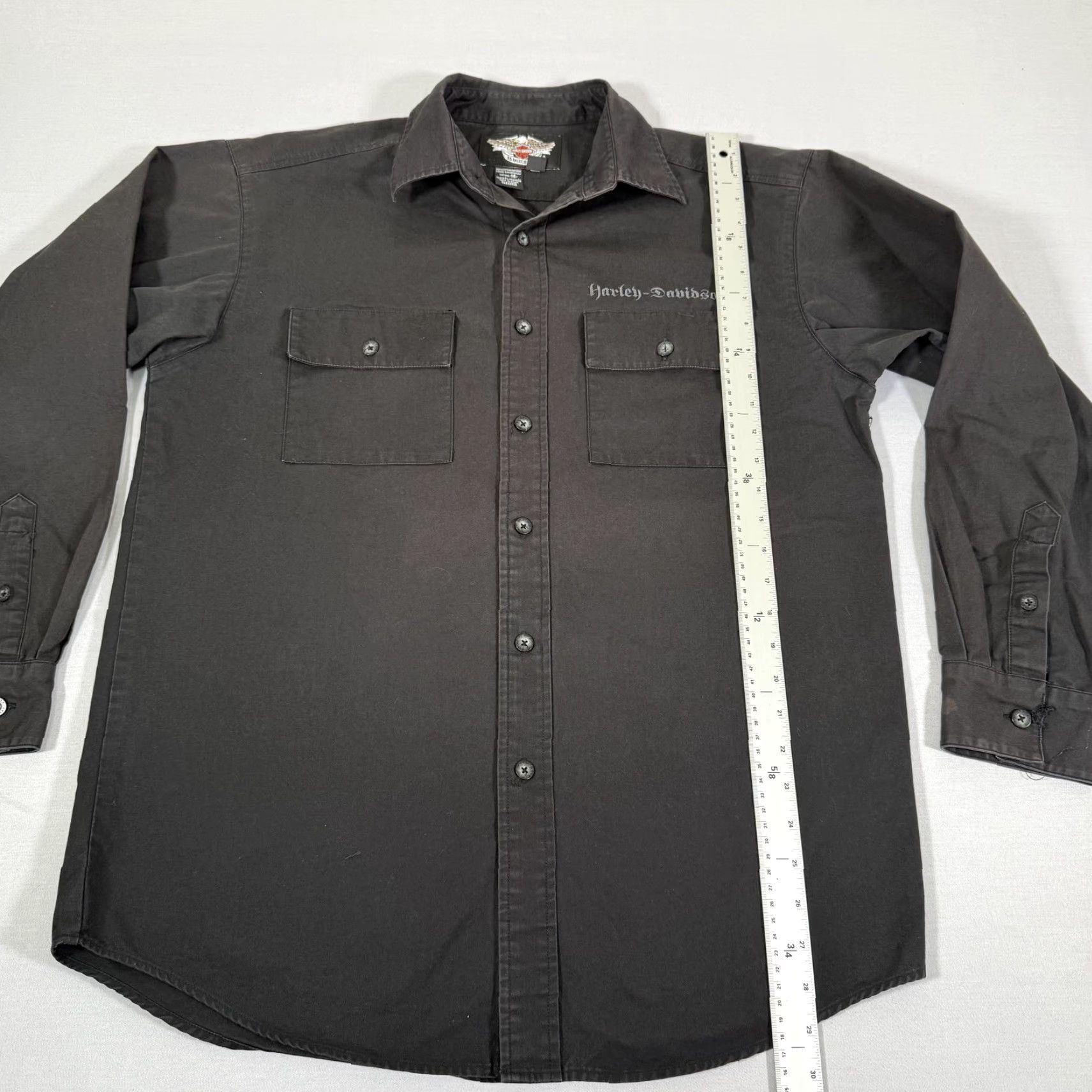 Harley Davidson VINTAGE Harley-Davidson Shirt Mens Medium Long Sleeve Button-Up Motorcycle 1903 Graphic Print Size US M / EU 48-50 / 2 - 4 Thumbnail