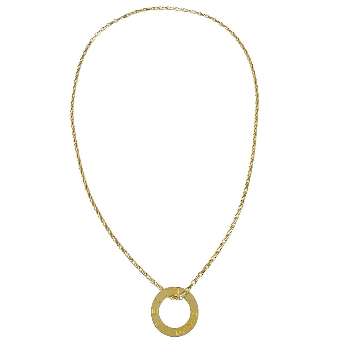 Celine Celine Vintage Logo Circle Pendant Necklace Metal Size ONE SIZE - 1 Thumbnail