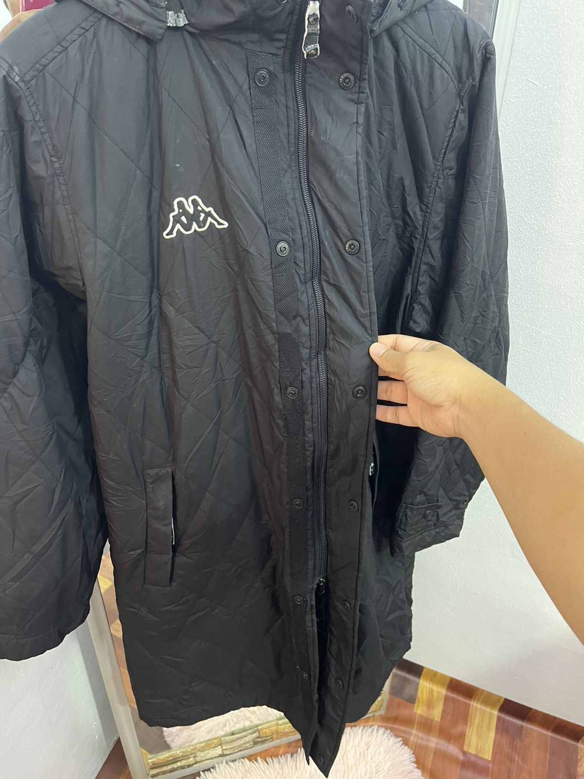 Kappa Vintage Kappa Black Bench Coat Long Parka Hooded Size US XL / EU 56 / 4 - 6 Thumbnail