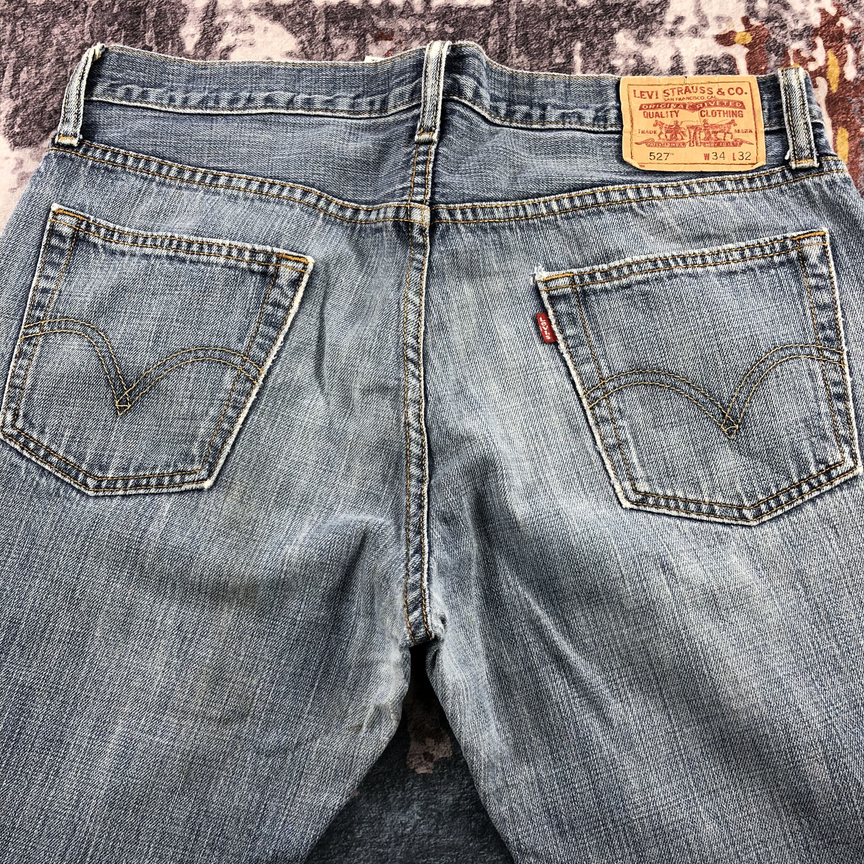 Levi's × Vintage 90s Vintage Blue Wash Levis 527 Jeans-JM2487 Size US 35 - 4 Thumbnail