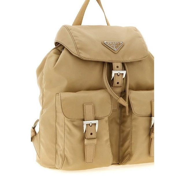 Prada PRADA $2400 Camel Brown Small Re-Nylon Backpack New & Authen Size ONE SIZE - 3 Thumbnail