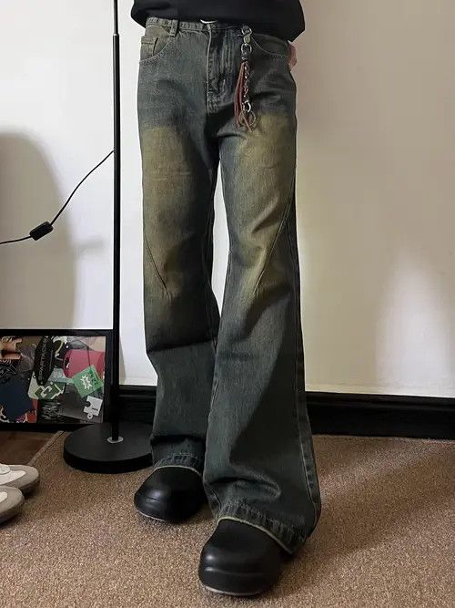 Japanese Brand × Jean Pants Blue Casual Vintage Distressed Flared Jeans Size US 32 / EU 48 - 1 Thumbnail