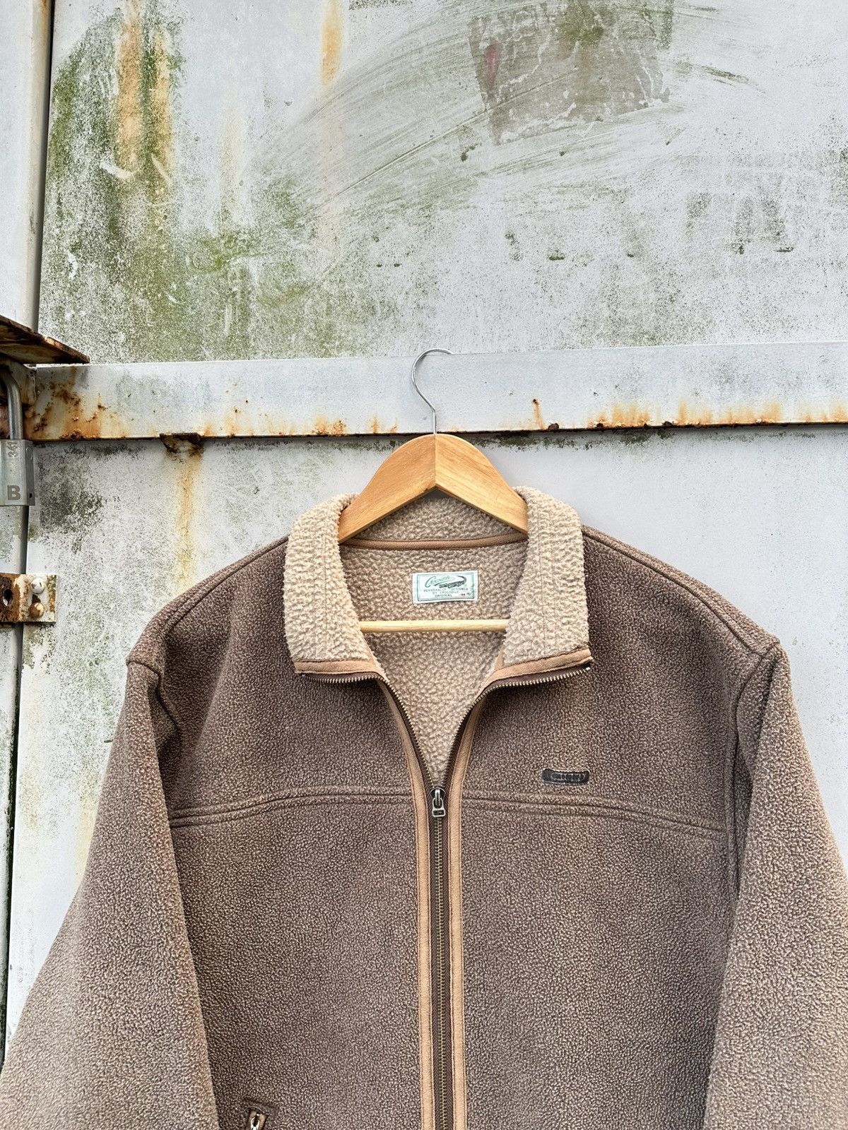Vintage 👹Vintage Crocodile Classic Brown Fleece Lined Jacket Size US M / EU 48-50 / 2 - 7 Thumbnail