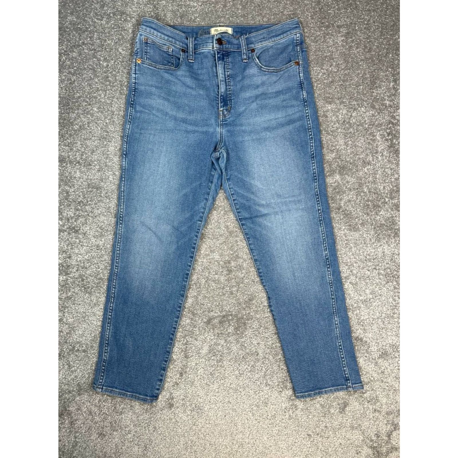 Madewell Madewell Stovepipe Jeans Women 31 Blue Denim Cropped High Rise 32x26 Jeans Size 24" / US 00 / IT 34 - 2 Thumbnail