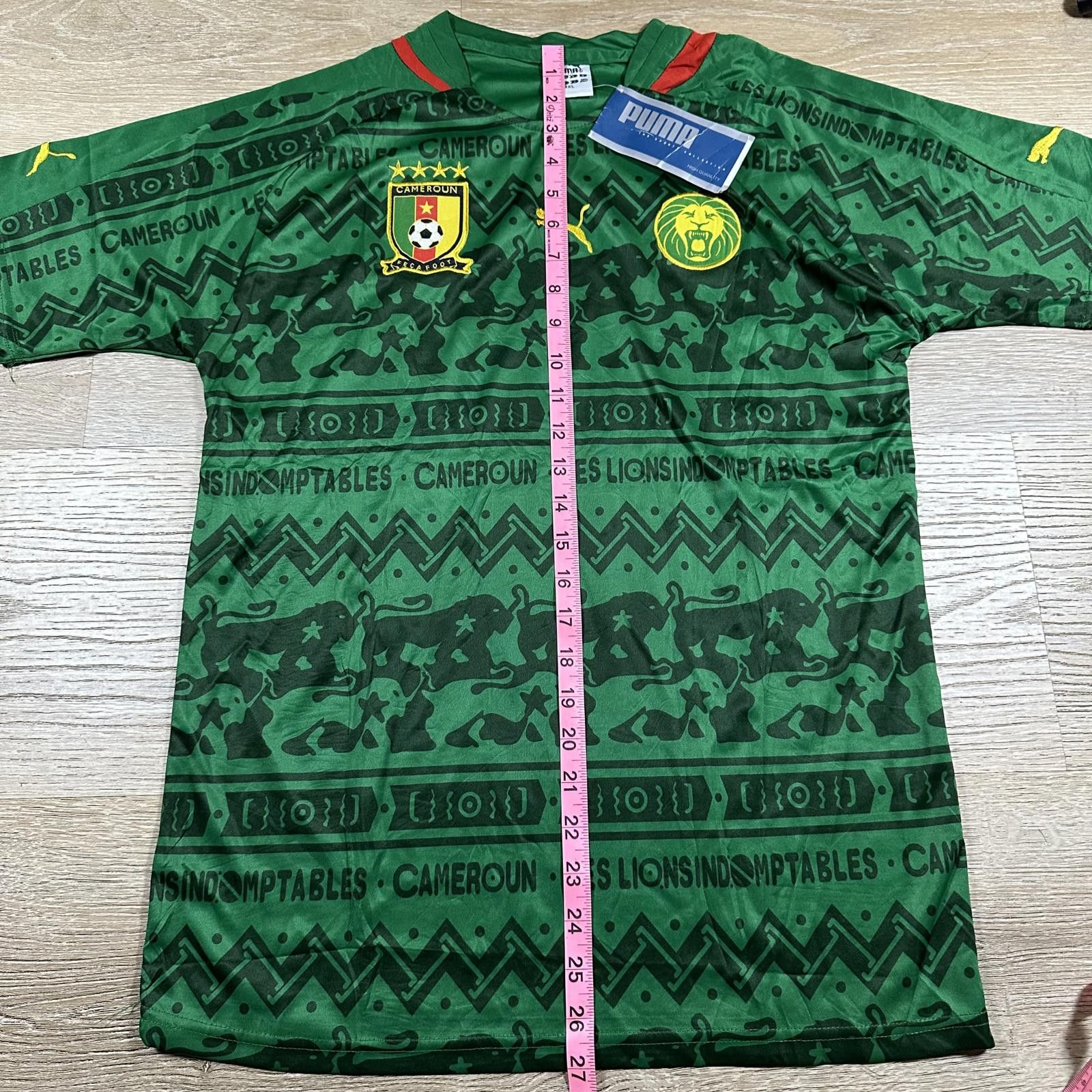 Puma NWT Puma Futbol Jersey 3XL Green Cameroon Soccer Size ONE SIZE - 7 Thumbnail