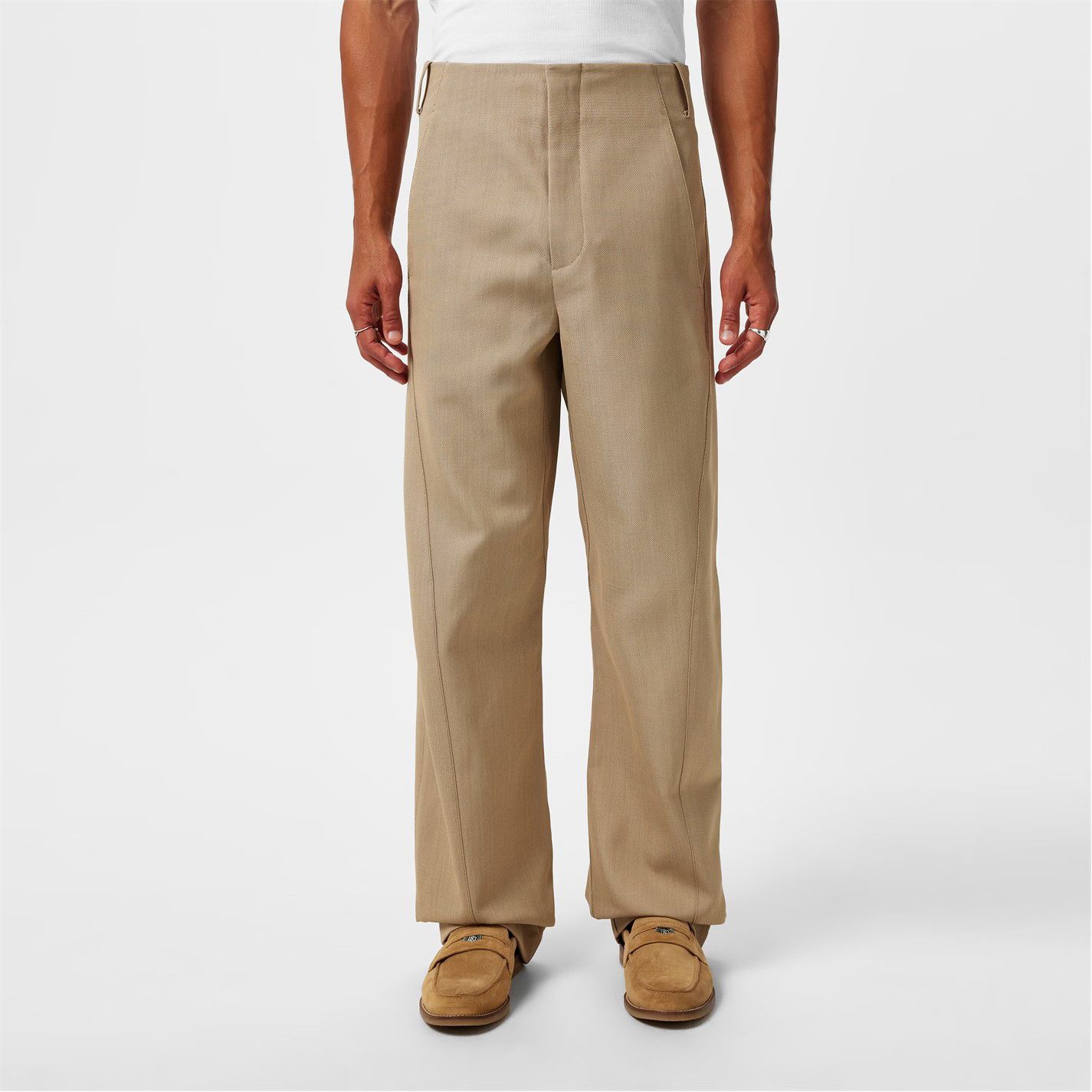 Jacquemus o1g2r1mq0426 Le Scala Trousers in Beige Size US 34 / EU 50 - 1 Thumbnail