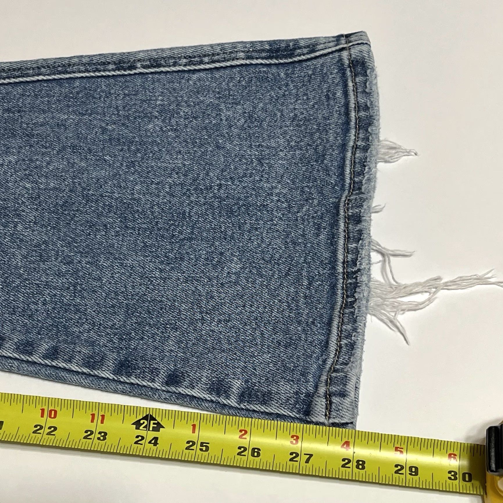 Vintage Flying Monkey High Rise Flare Jeans Distressed Women’s Size 23x28 Blue Stretch Jeans Size 40" / US 18 - 7 Thumbnail