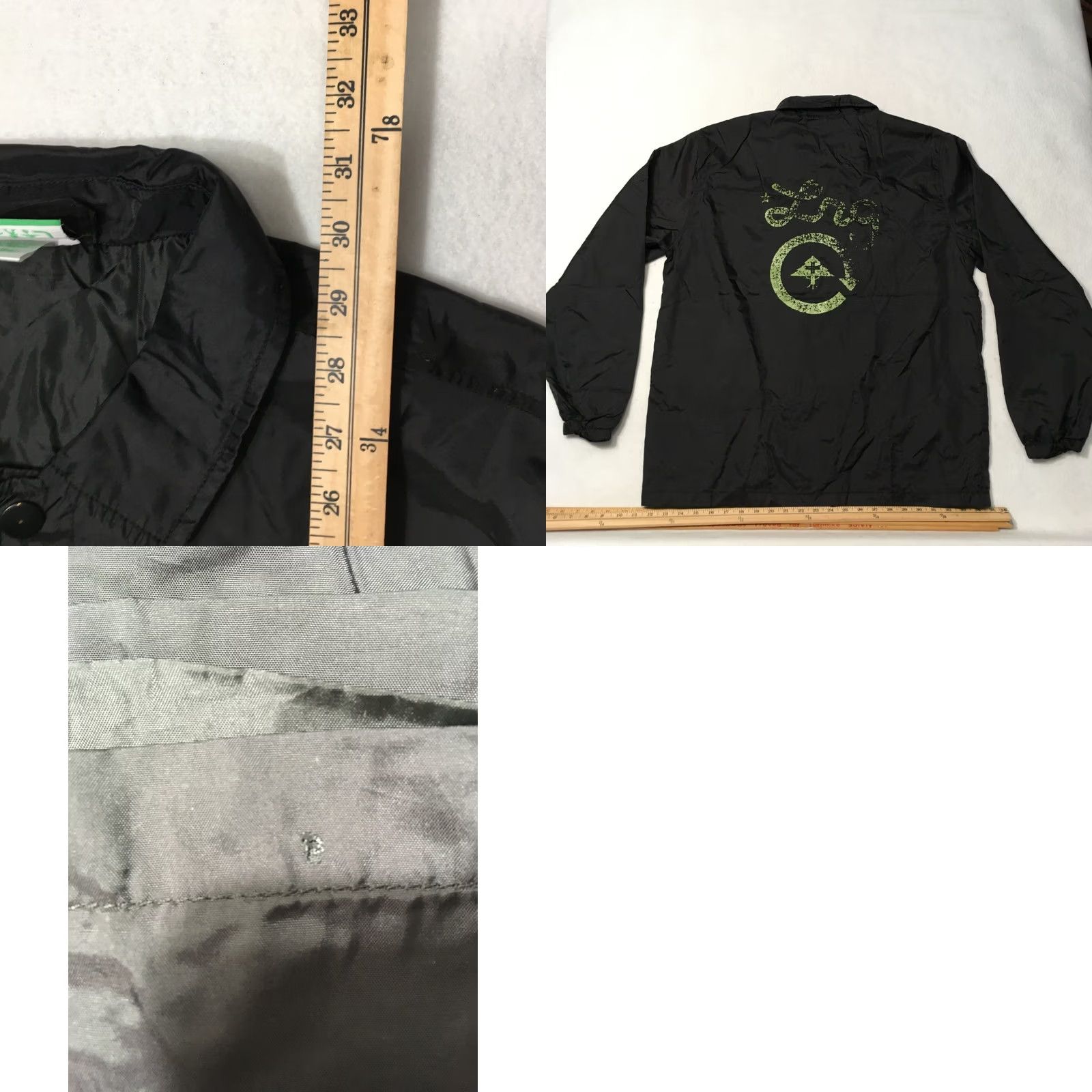 Coach LRG Coach Jacket Mens Nylon Snap Button BLACK Size US XL / EU 56 / 4 - 8 Thumbnail