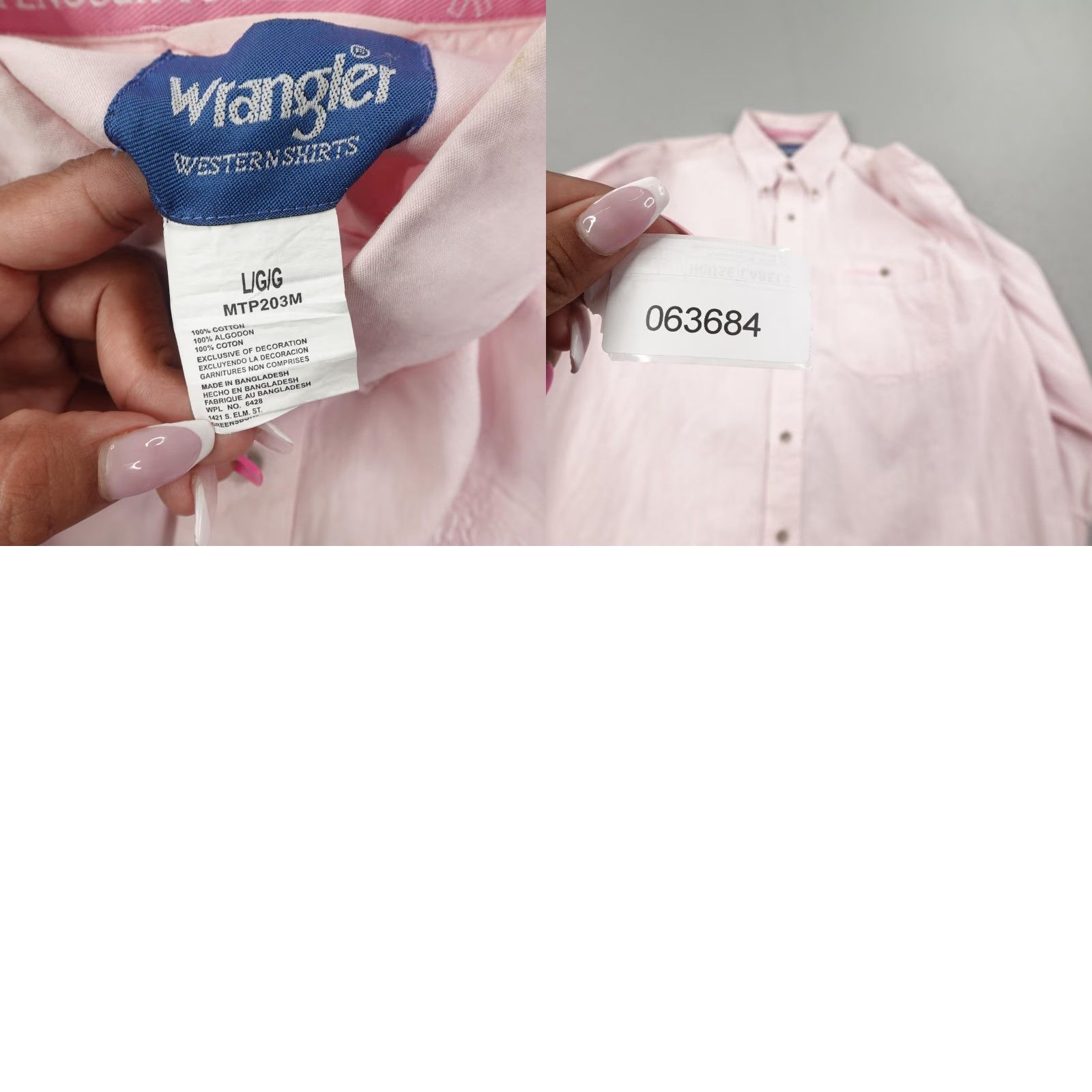 Wrangler Wrangler Men’s Long Sleeve Western Shirt Large Pink Ribbon California Rodeo Salinas Casual Workwear Size US L / EU 52-54 / 3 - 8 Thumbnail