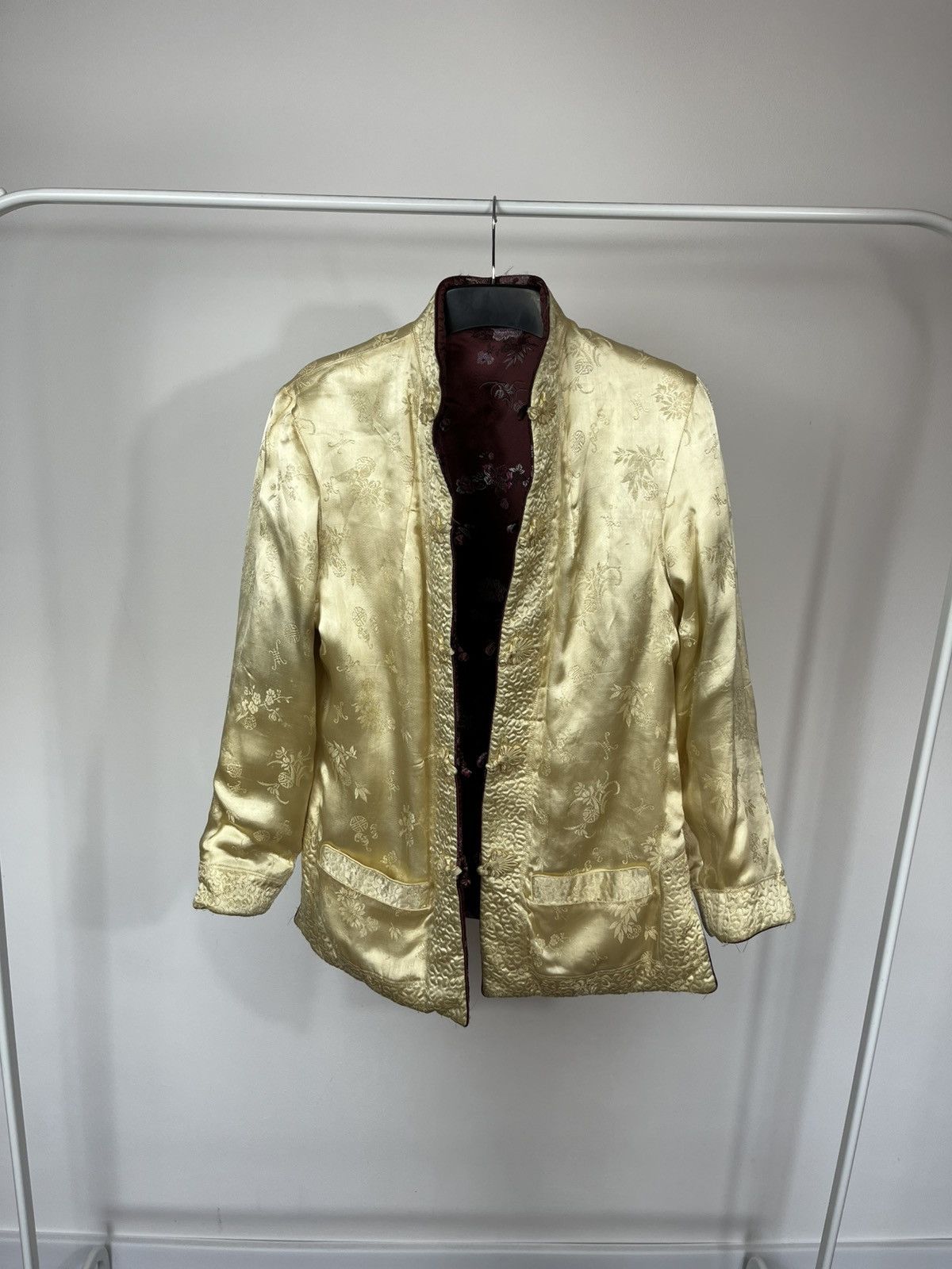 Shanghai Tang Vintage Chinese Silk Jacket Shanghai Floral Traditional S Size S / US 4 / IT 40 - 2 Thumbnail