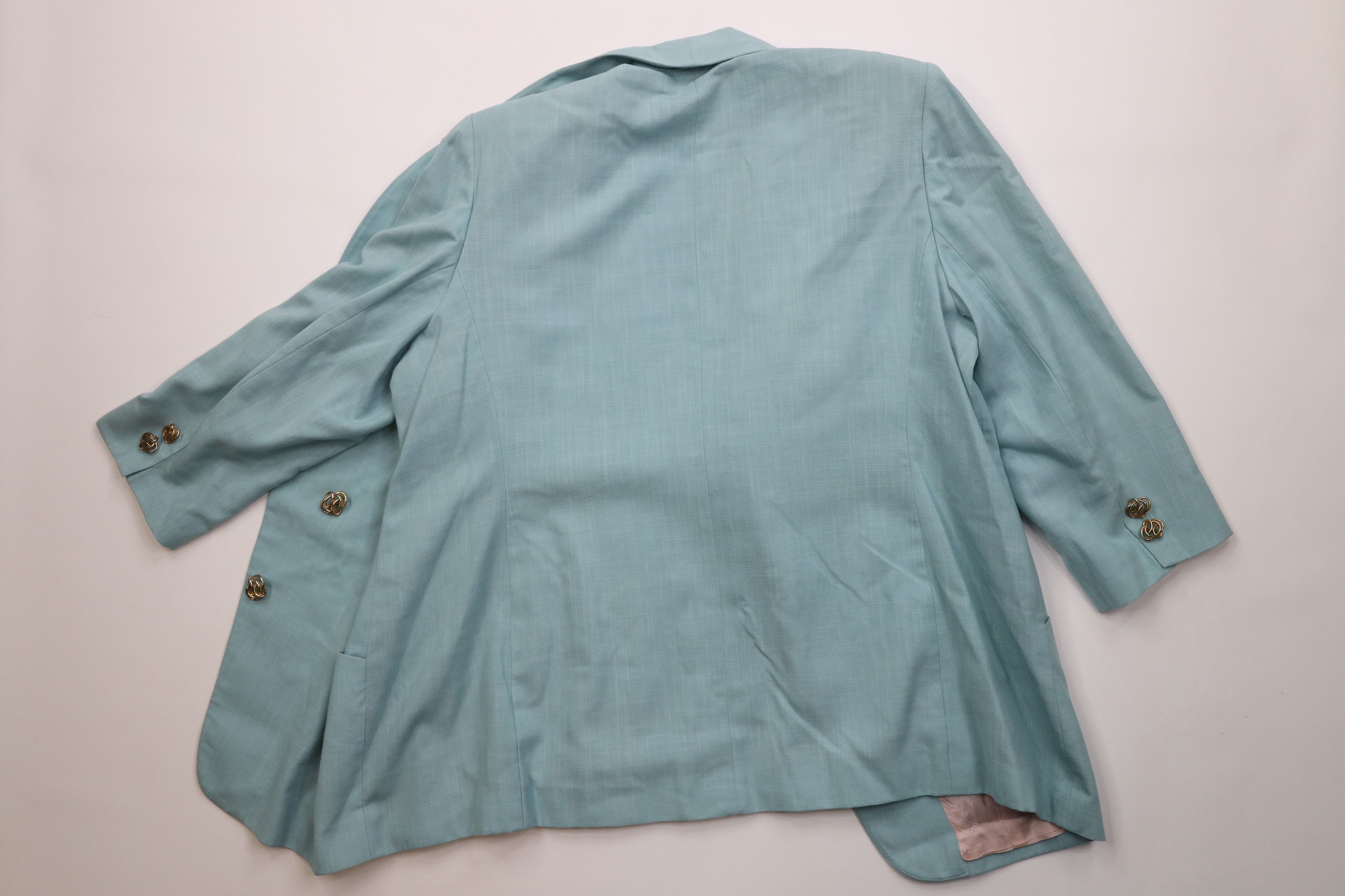 Oleg Cassini Vintage 70s 80s Oleg Cassini 2 Piece Church Wedding Suit Size 3XL / US 20-22 - 8 Thumbnail
