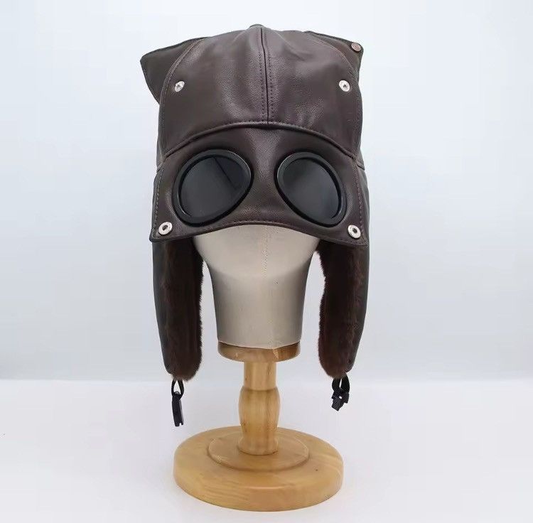 Other Y2K Aviator Bomber Hat – PU Leather Faux Fur Pilot Cap Size ONE SIZE - 13 Thumbnail