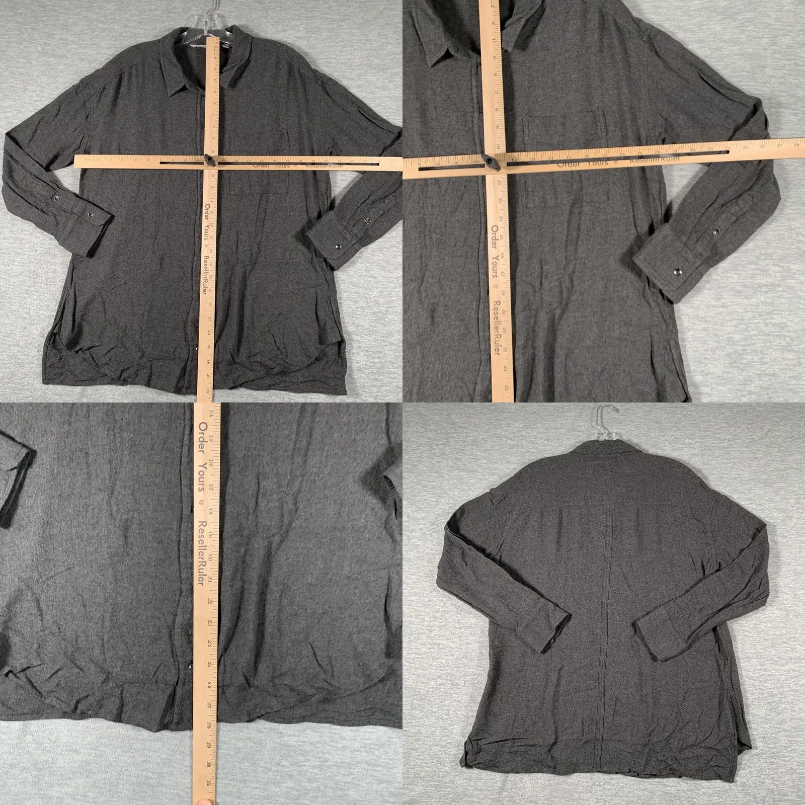 Athleta Athleta Shirt Womens Medium Gray Tunic Top Long Sleeve Jersey Button Front Size M / US 6-8 / IT 42-44 - 8 Thumbnail