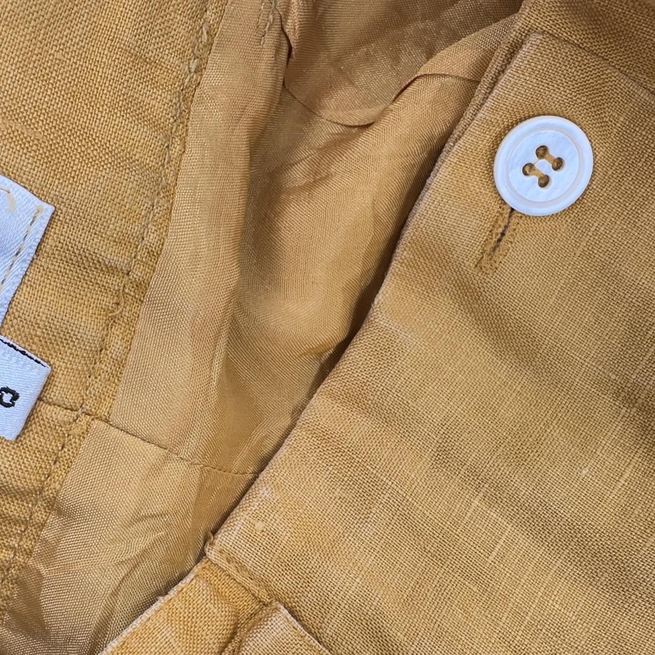 Dior Christian Dior Vintage early 80’s Mustard Yellow Linen Skirt Size 28" / US 6 / IT 42 - 3 Thumbnail