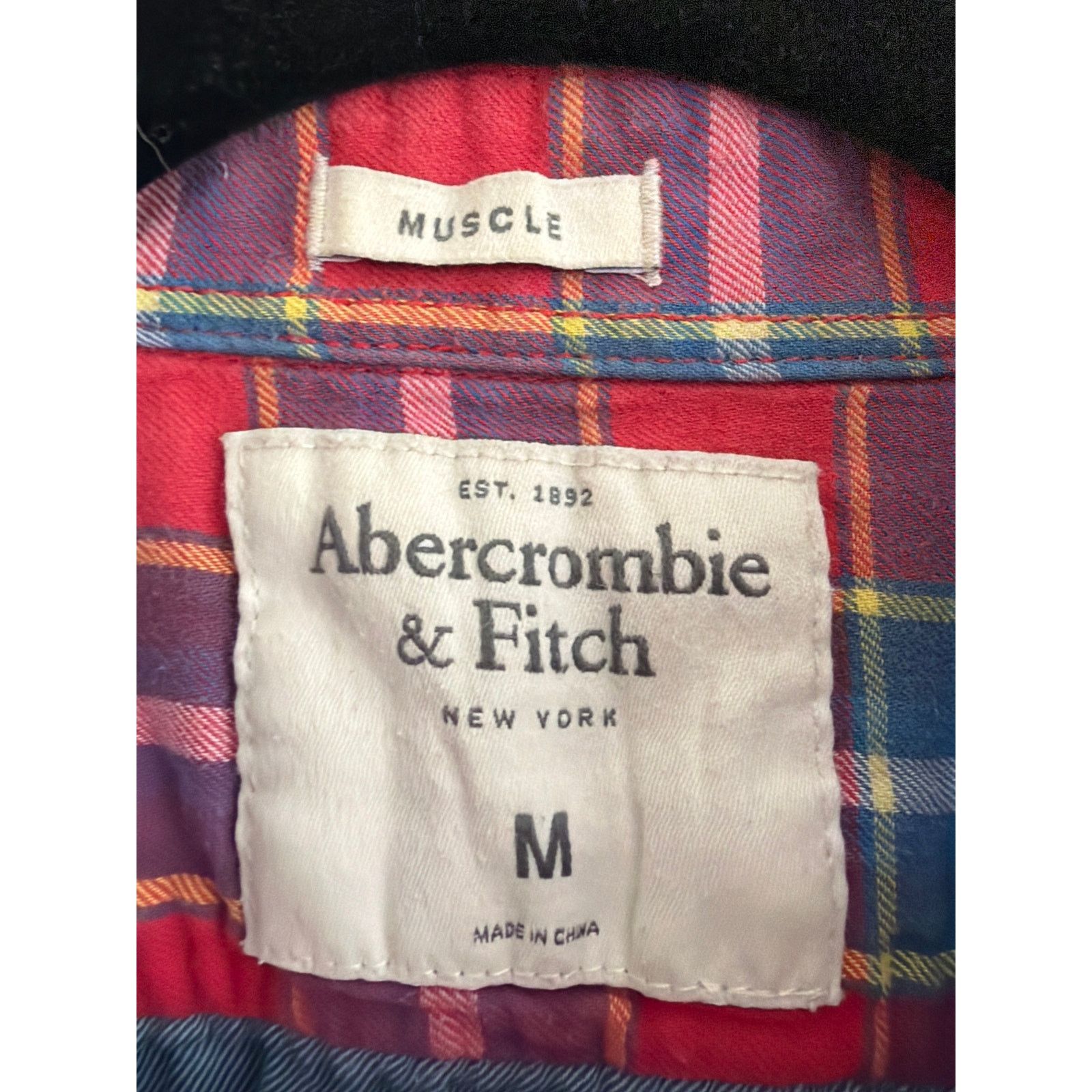 Abercrombie & Fitch Vintage Abercrombie & Finch M Red and Blue Plaid Button Down Size US M / EU 48-50 / 2 - 2 Thumbnail