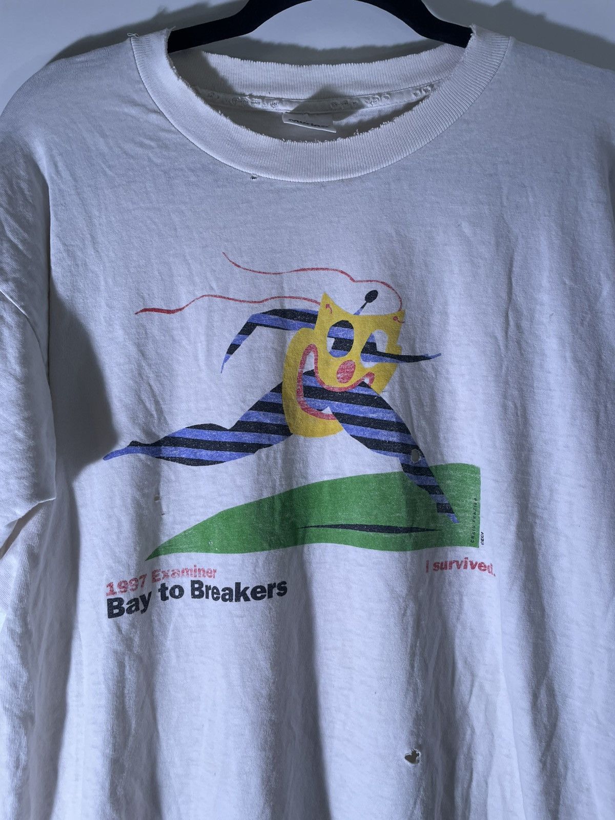 Vintage 90’s VTG Vintage 1997 Examiner Bay Breakers Marathon T Shirt Size US L / EU 52-54 / 3 - 4 Thumbnail