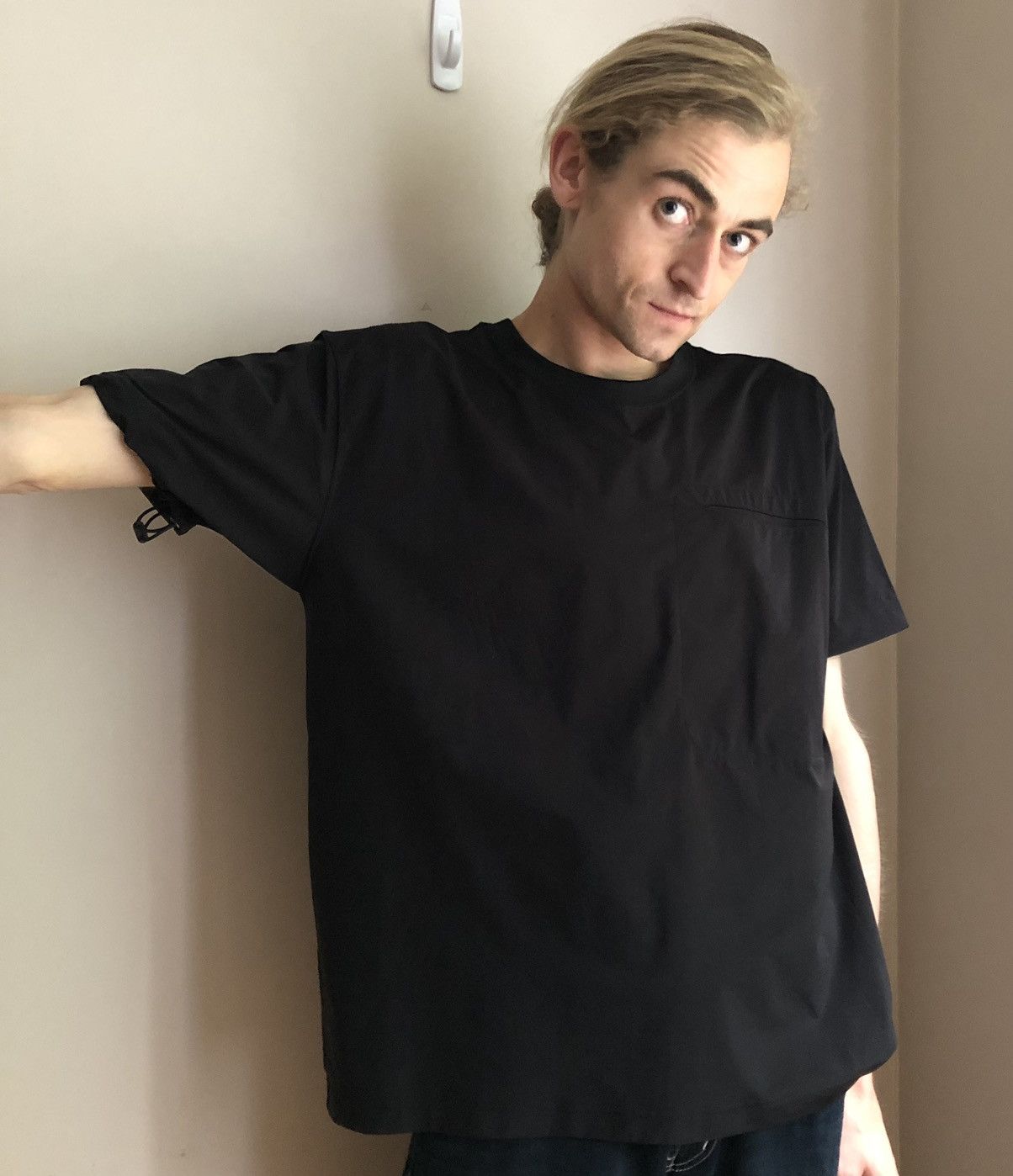 Issey Miyake × Ne-Net Ne-Net Drawstring Sleeve Nylon T Shirt Size US L / EU 52-54 / 3 - 22 Thumbnail