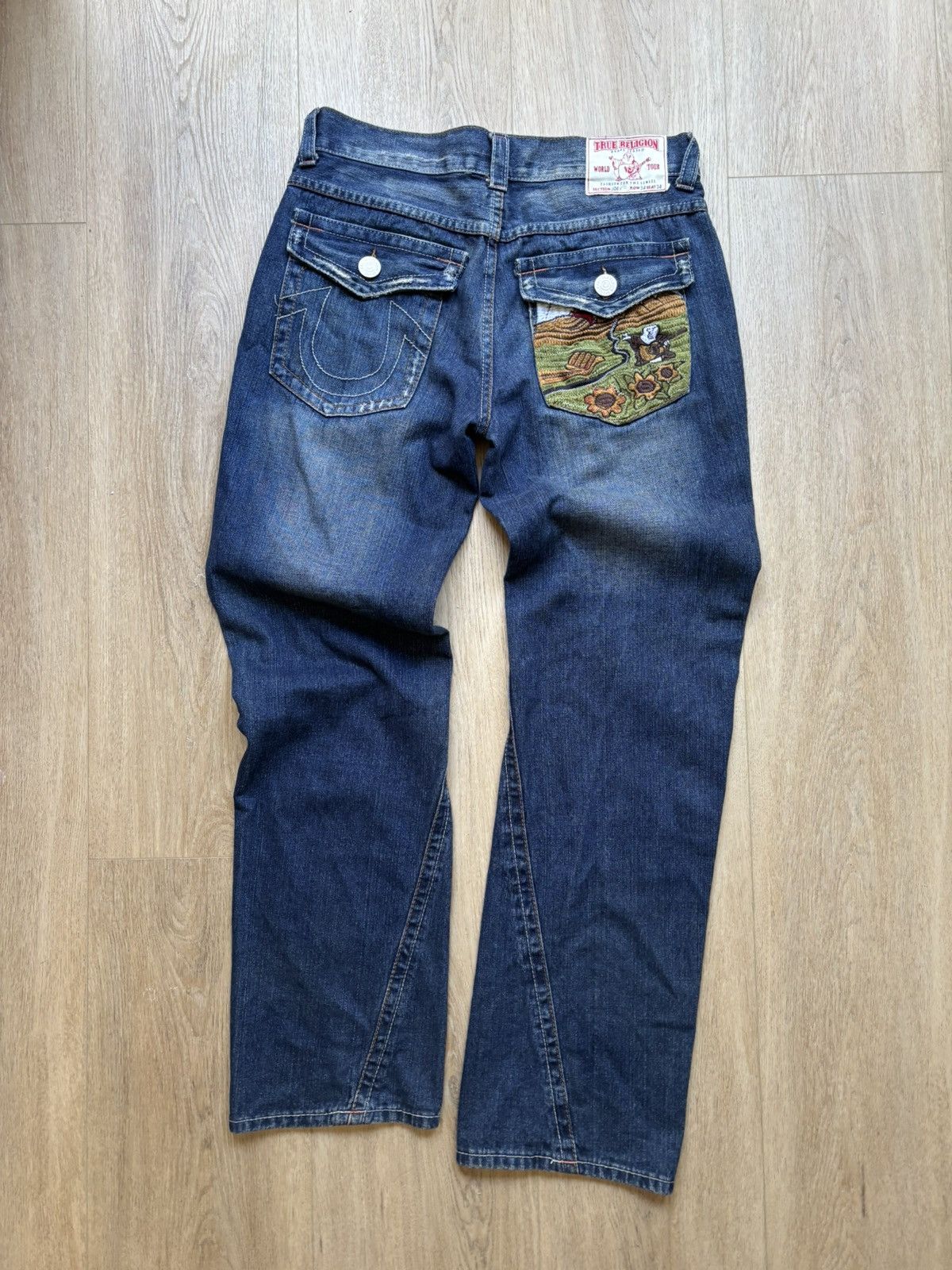 True Religion True Religion Joey Embroidered Sunflower Buddah USA Mens 34 Size US 34 / EU 50 - 1 Thumbnail