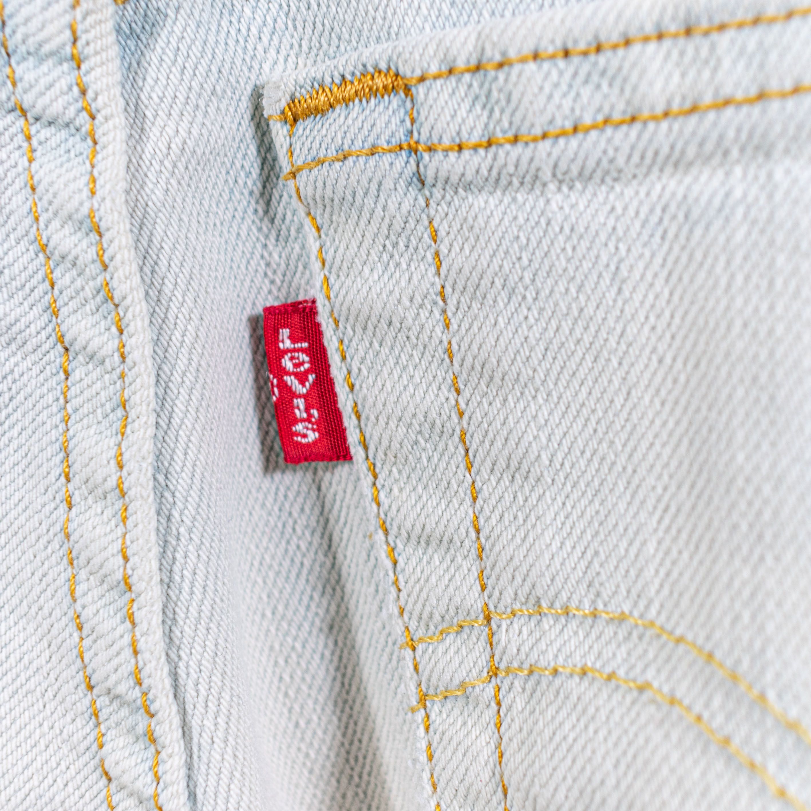 Levi's Levis 550 Relaxed Tapered Jeans Custom Embroidered Flower Size 29" - 4 Thumbnail