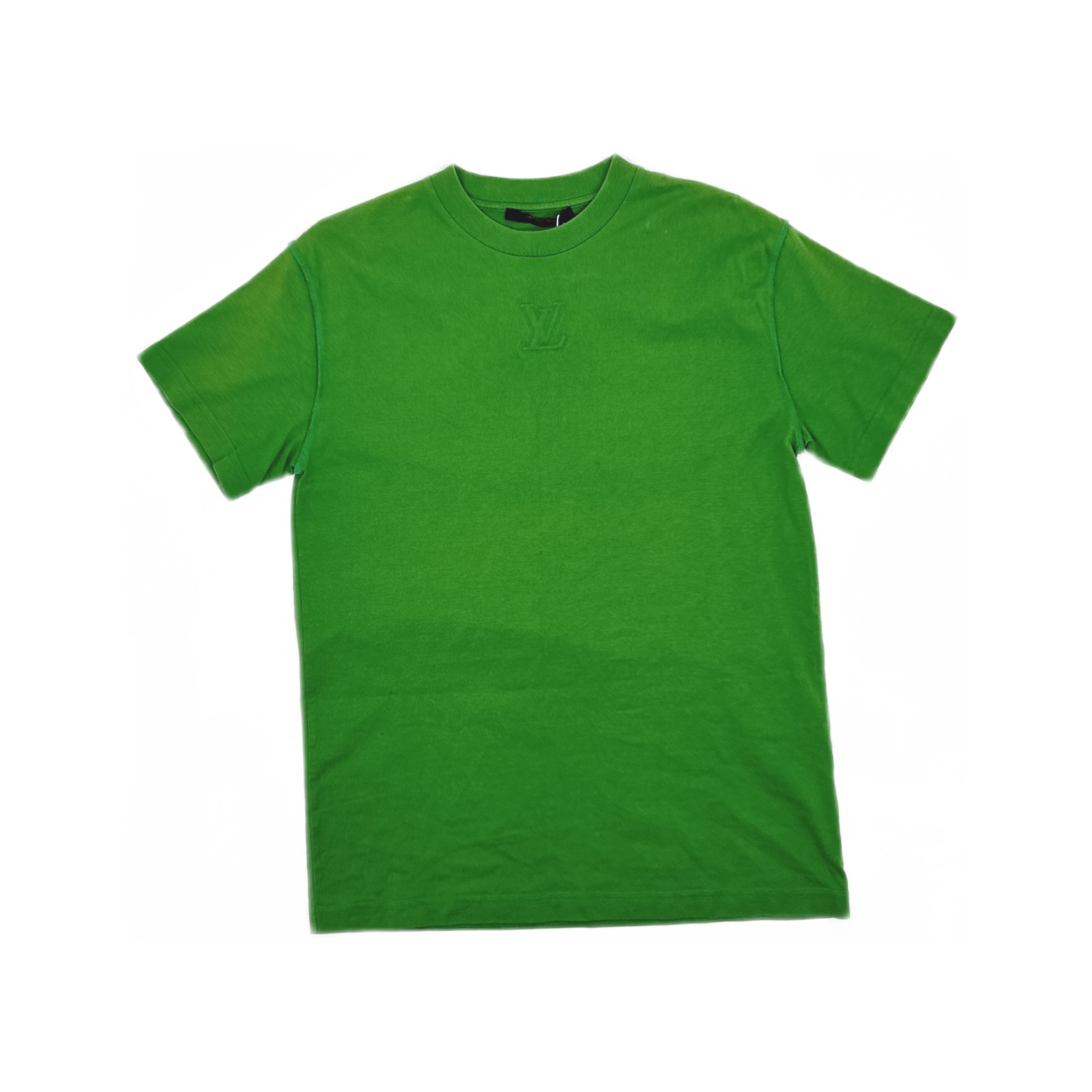 Louis Vuitton Louis Vuitton Logo Embossed T-Shirt Green XS Size US XS / EU 42 / 0 - 1 Thumbnail