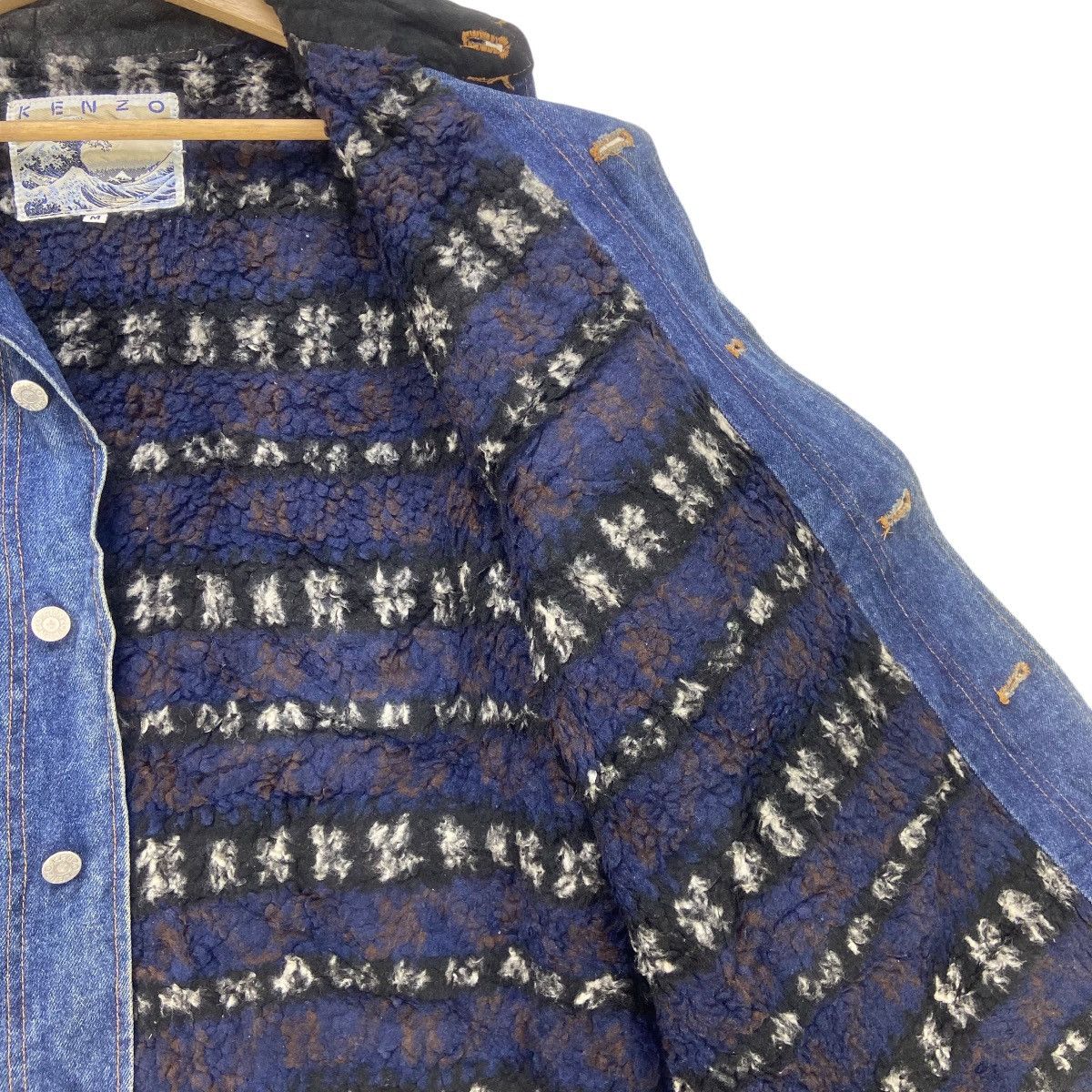 Kenzo Vintage Kenzo Sherpa Workwear Chore Heavy Denim Jacket Size US M / EU 48-50 / 2 - 19 Thumbnail