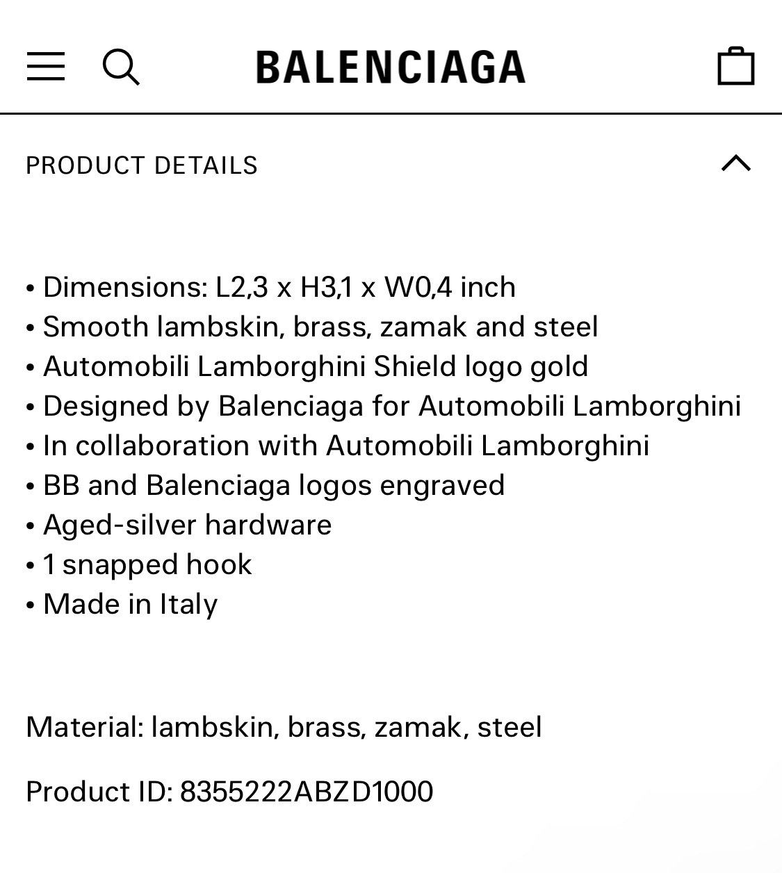 Balenciaga × Lamborghini Balenciaga Lamborghini Automobili Shield Charm keychain Size ONE SIZE - 6 Thumbnail