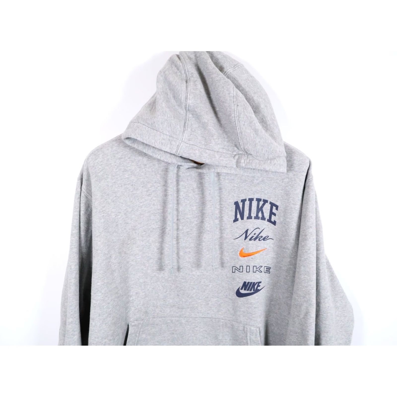 Nike Nike Club Fleece Hoodie Mens XL Heather Gray Drawstring Pullover Sweatshirt Size US XL / EU 56 / 4 - 4 Thumbnail