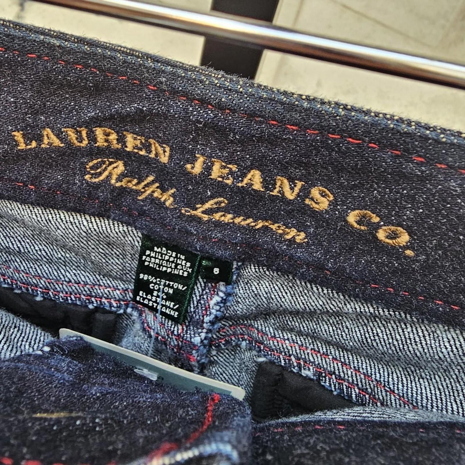Lauren Ralph Lauren Ralph Lauren Women's Red and Navy Denim Skirt Size 30" / US 8 / IT 44 - 5 Thumbnail