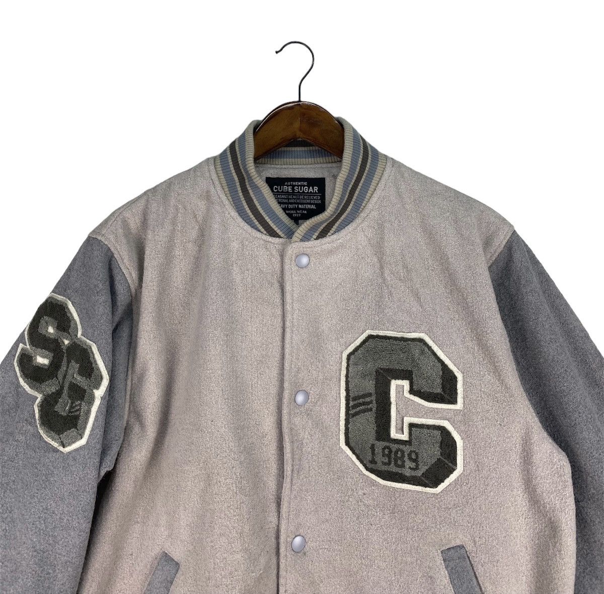 Japanese Brand Cube Sugar Varsity Jacket Size US M / EU 48-50 / 2 - 2 Thumbnail