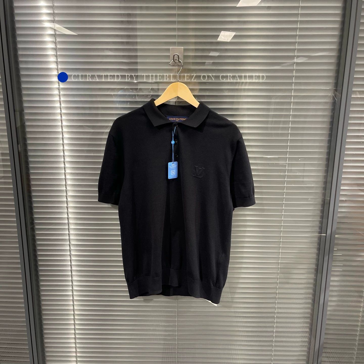 Louis Vuitton Black Cashmere Monogram Tee, Size L Size US L / EU 52-54 / 3 - 1 Thumbnail
