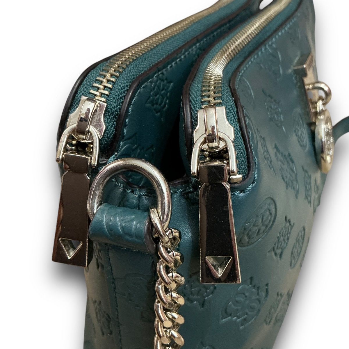 Guess Y2K Vintage Guess Teal Double Zip Crossbody Bag Size ONE SIZE - 6 Thumbnail