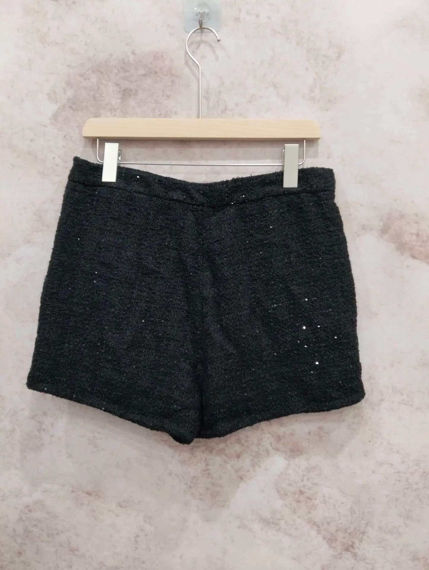 Miu Miu MIU MIU Black Sequin Shorts Size 44 Size 30" / US 8 / IT 44 - 2 Thumbnail