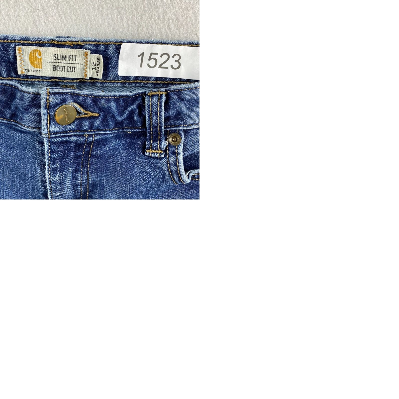 Carhartt Carhartt Cutoff Shorts Womens 12 Blue Stretch Denim Dark Wash Size 34" / US 12 / IT 48 - 9 Thumbnail