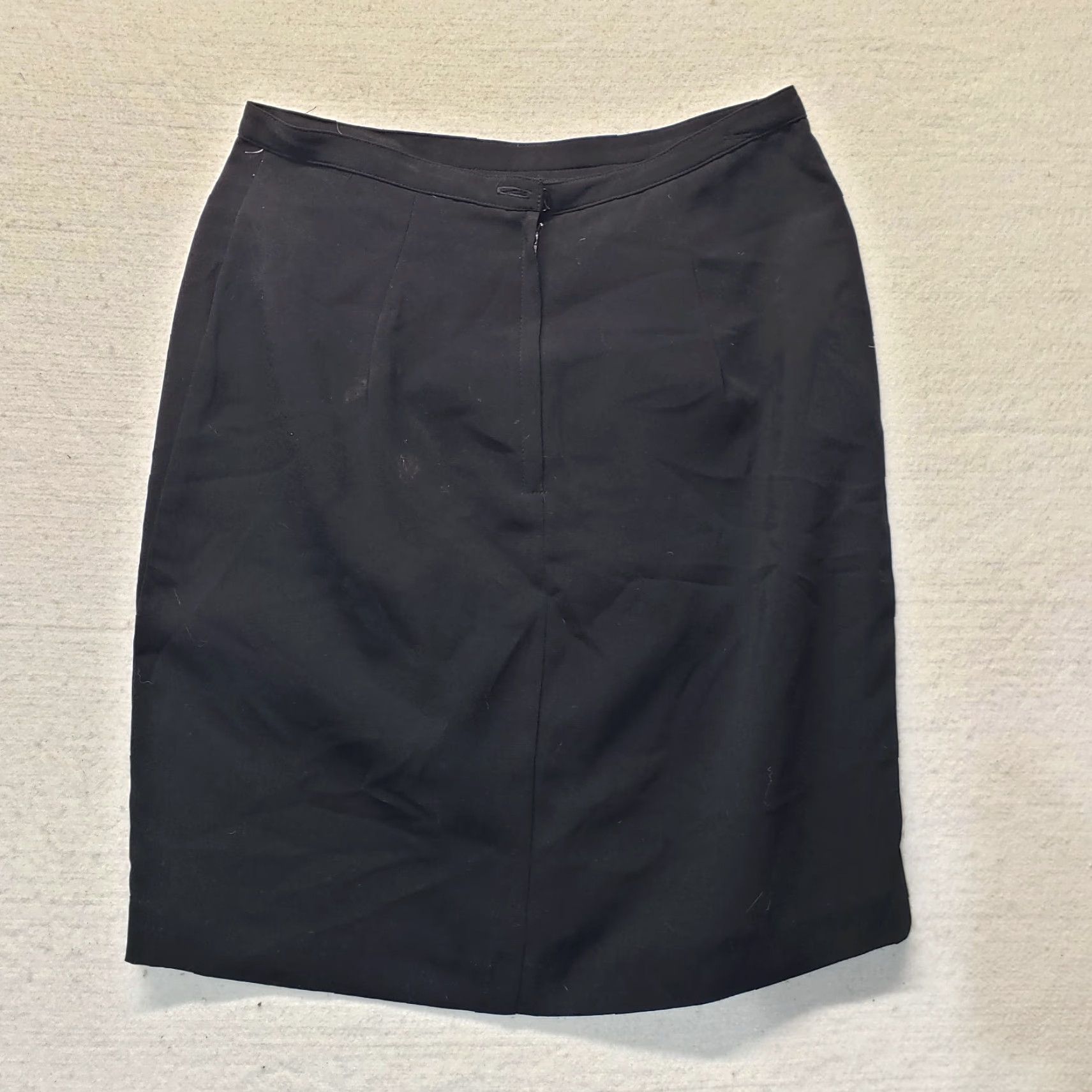 Vintage Grays Isaac Hazan Black Pencil Skirt Knee High Adult Women's Size 10 Short Skirt Solid - Mens? Size 32" / US 10 / IT 46 - 6 Thumbnail