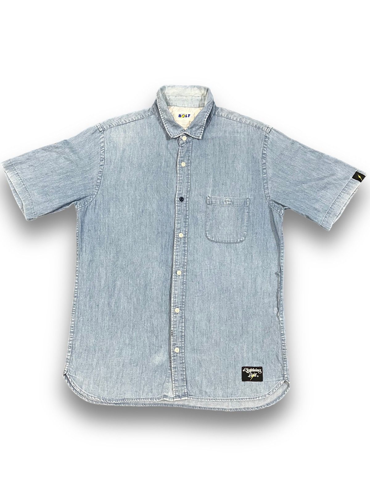 Lightning Bolt × Vintage Vintage Lightning Bolt Denim Button Ups T-Shirt Size US L / EU 52-54 / 3 - 1 Thumbnail