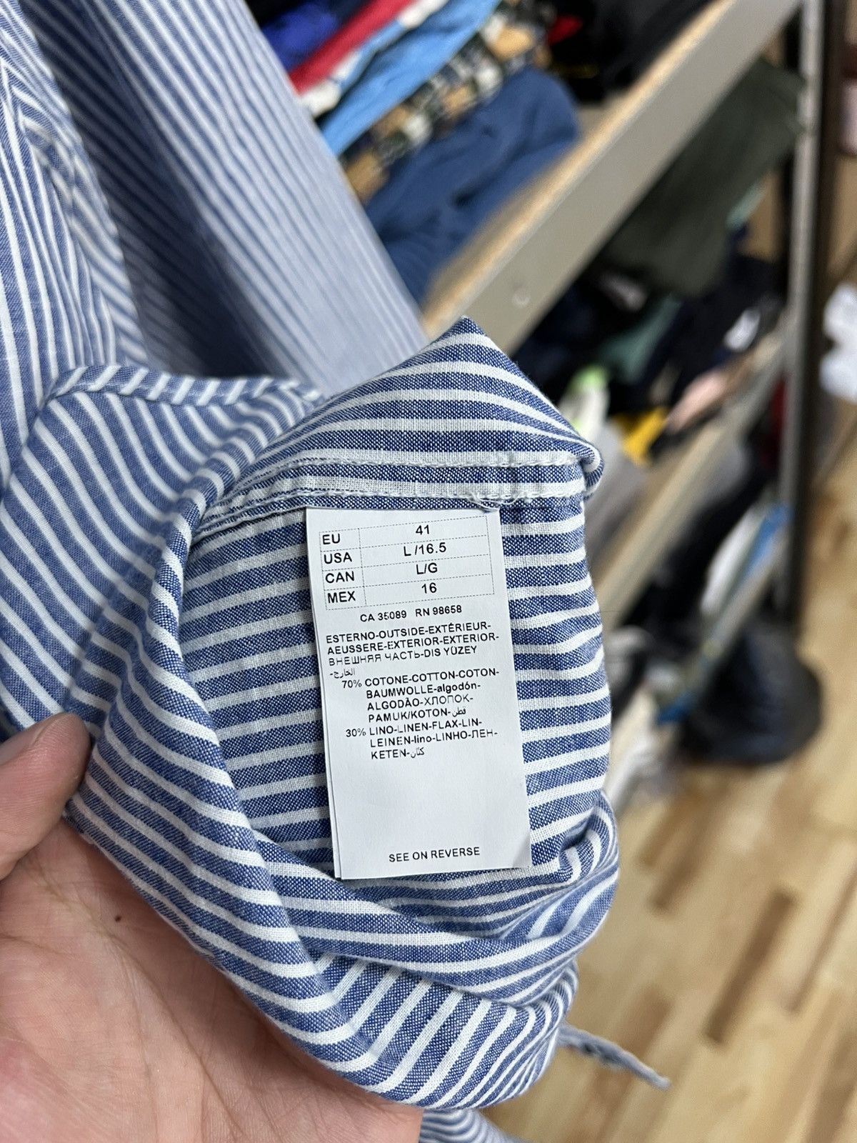 Paul & Shark Paul & Shark Yachting Long Sleeve Button Shirt Sz 41 Striped Size US L / EU 52-54 / 3 - 7 Thumbnail