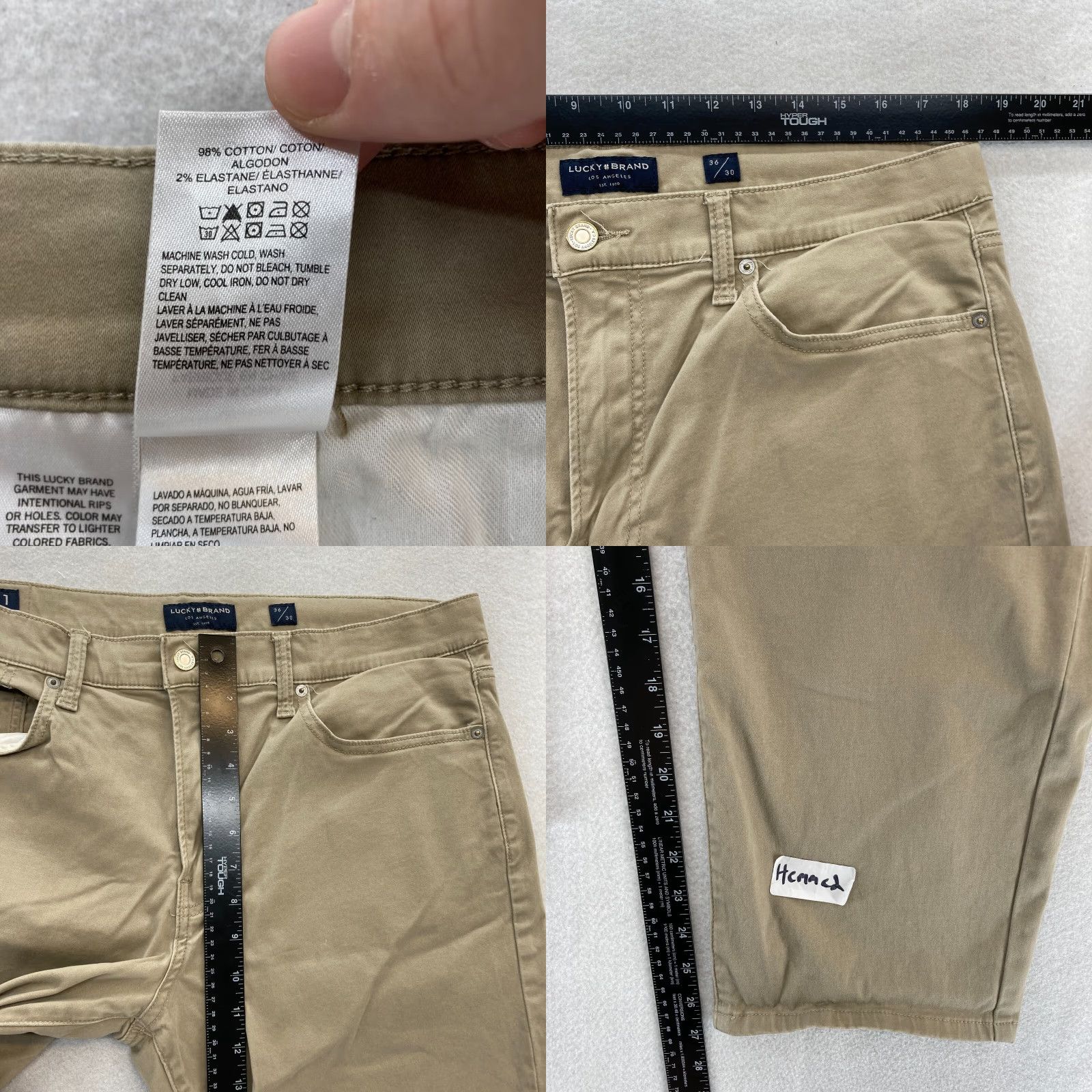 Lucky Brand Lucky Brand 121 Slim Pants Mens 36x27 Brown Stretch Fabric Chino Straight Leg Size US 36 / EU 52 - 8 Thumbnail