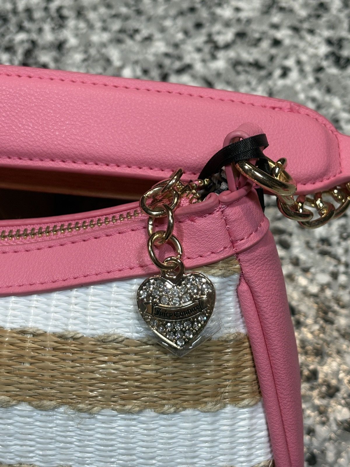 Juicy Couture Vintage Y2K Juicy Couture Gelato Pink Striped Shoulder Bag Size ONE SIZE - 6 Thumbnail