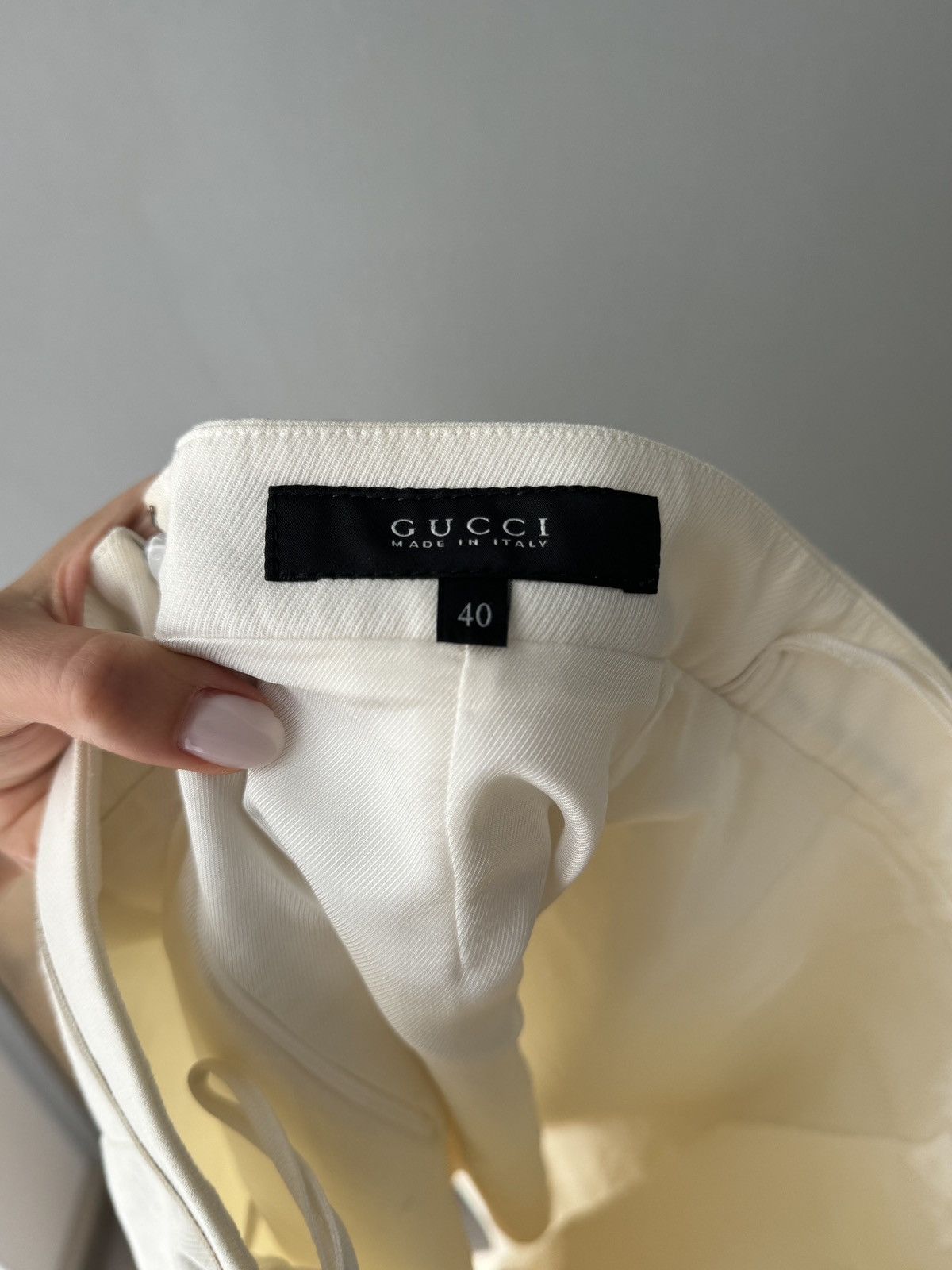 Gucci Vintage Gucci Cream Golden Line Skirt Size 27" / US 4 / IT 40 - 7 Thumbnail
