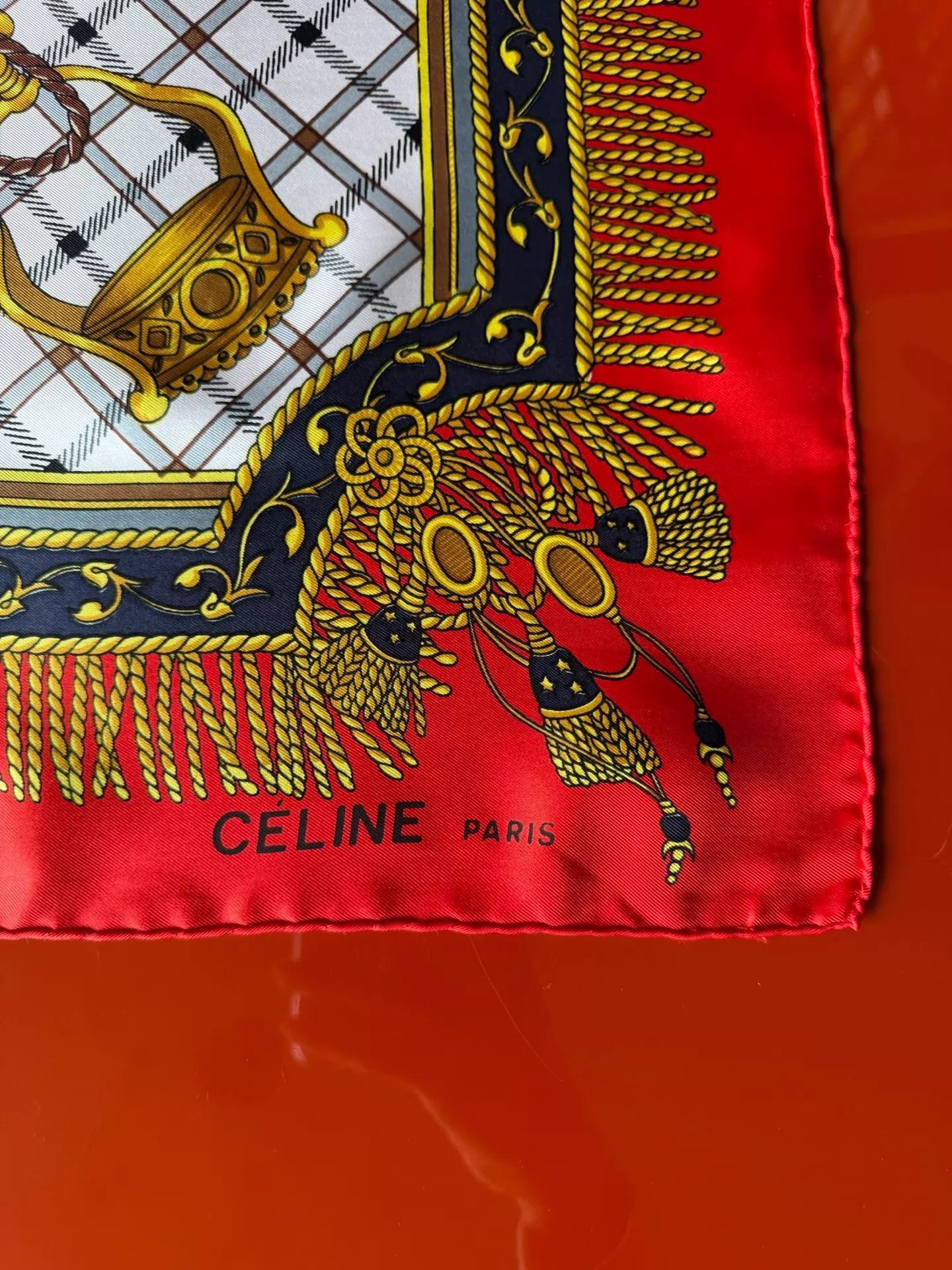 Celine Celine Vintage Equestrian 90cm Epsom Silk Scarf Size ONE SIZE - 6 Thumbnail